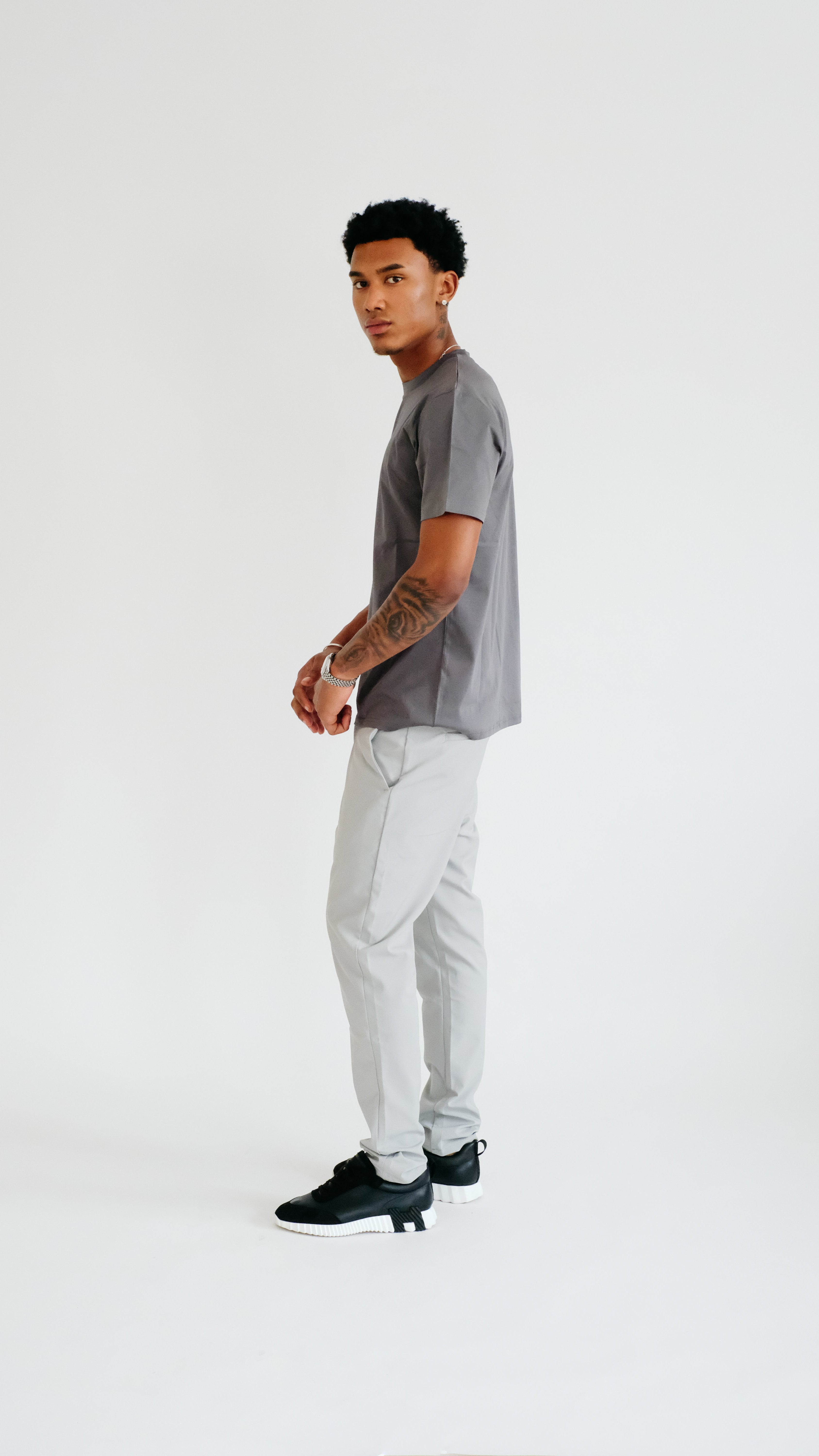 PURO SUPIMA MERCER TEE - GREY