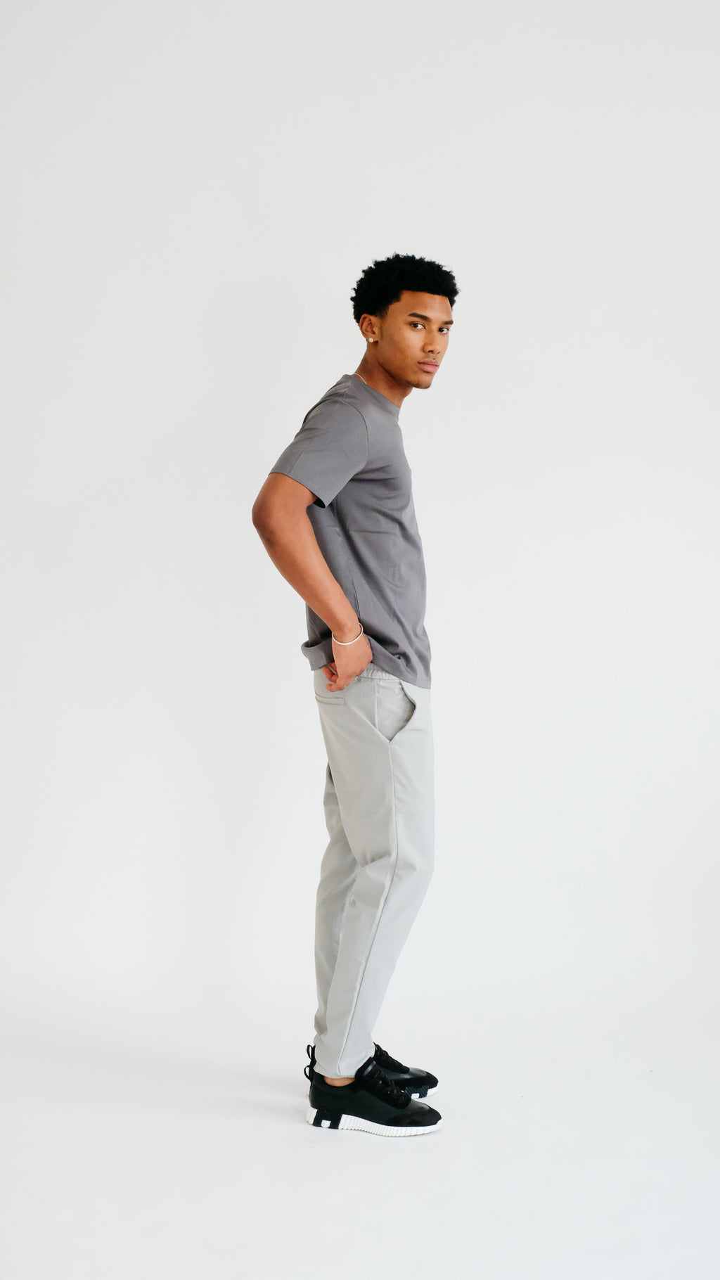 PURO SUPIMA MERCER T-SHIRT - GRIJS