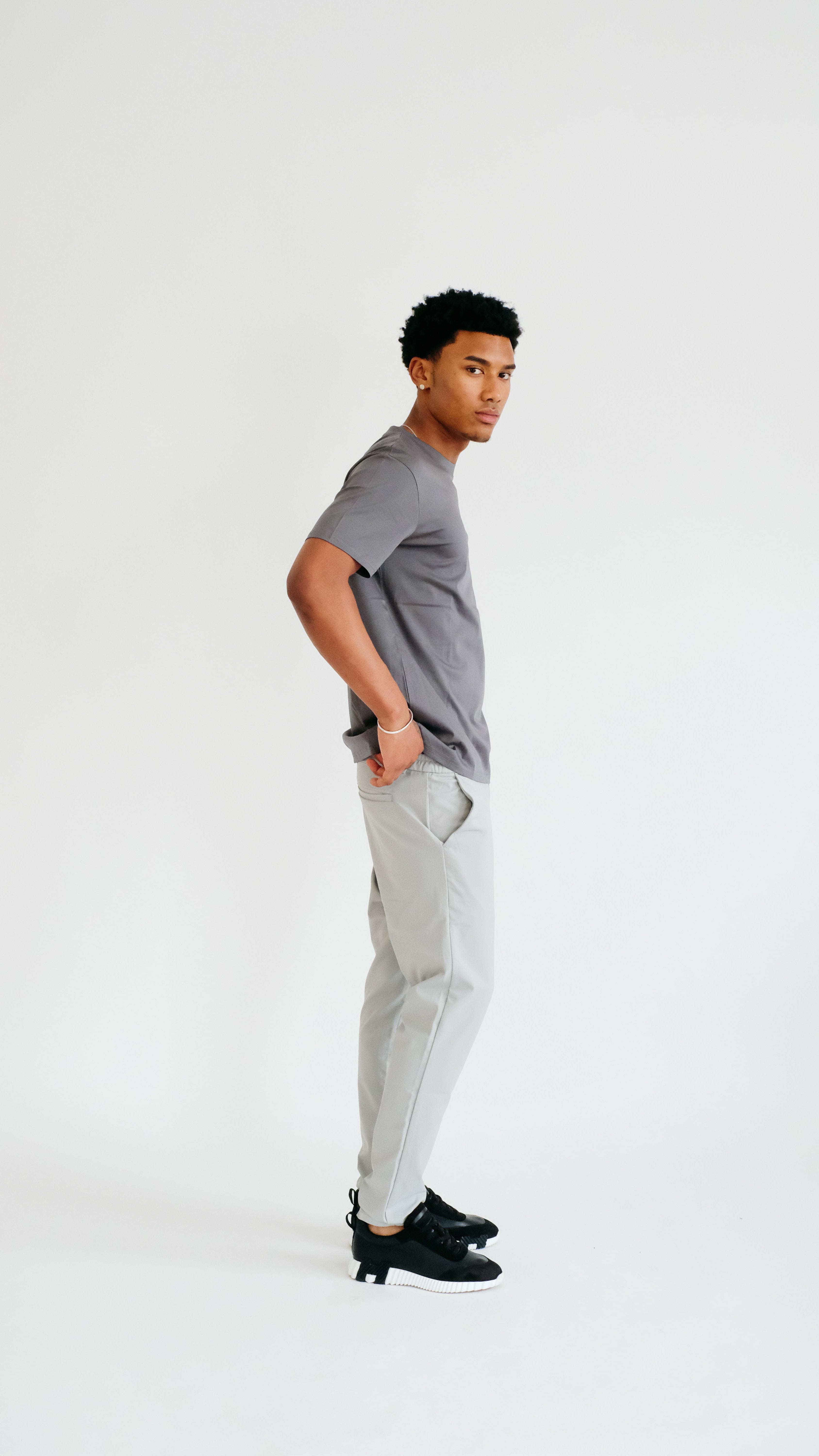 PURO SUPIMA MERCER T-SHIRT - GRIJS