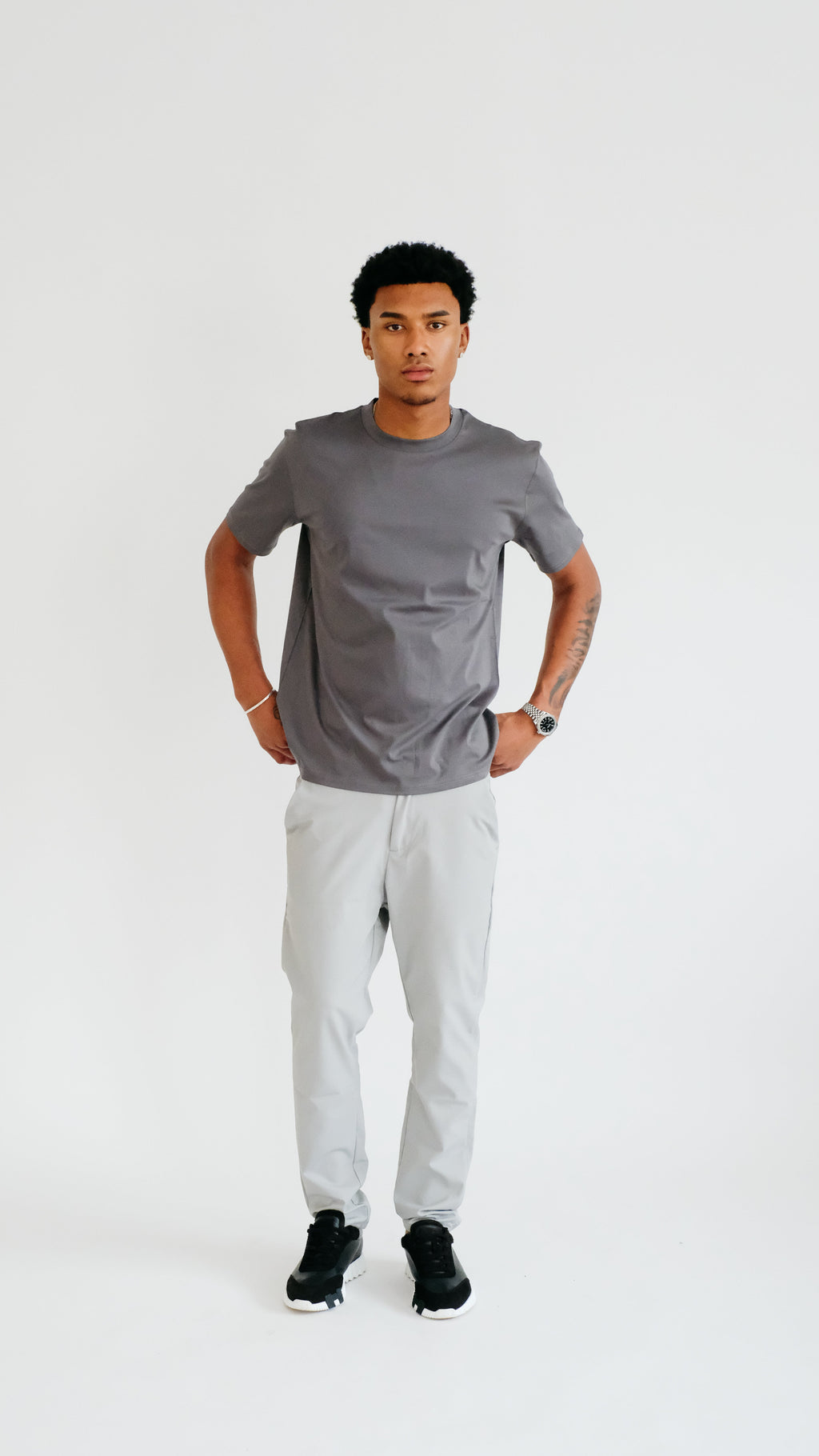 PURO SUPIMA MERCER T-SHIRT - GRIJS