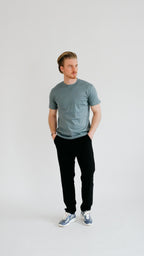 PURO SUPIMA MERCER T-SHIRT - GRIJS-BLAUW