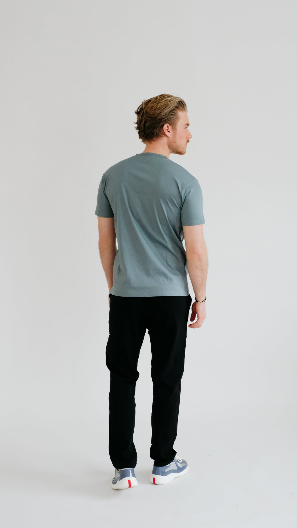 PURO SUPIMA MERCER T-SHIRT - GRIJS-BLAUW