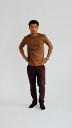 PURO SUPIMA MERCER TEE - BROWN