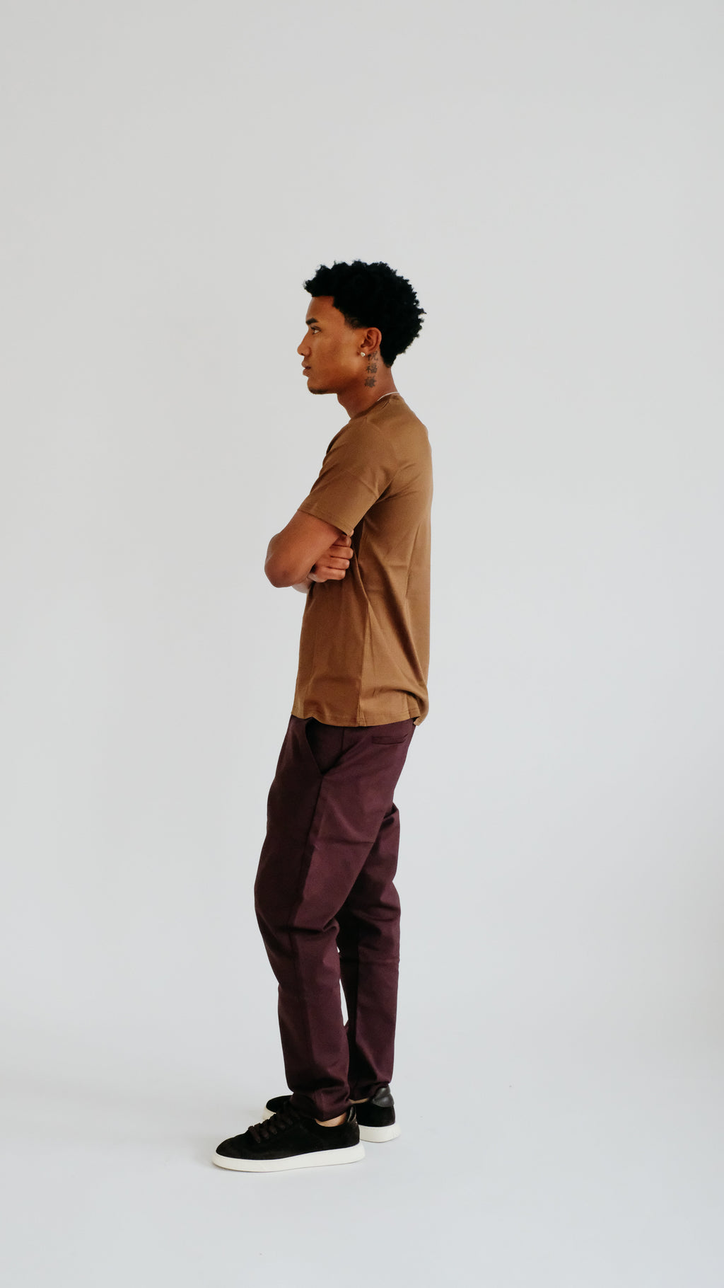 PURO SUPIMA MERCER TEE - BROWN