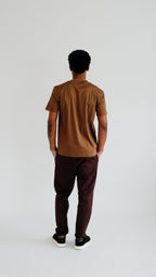 PURO SUPIMA MERCER TEE - BROWN
