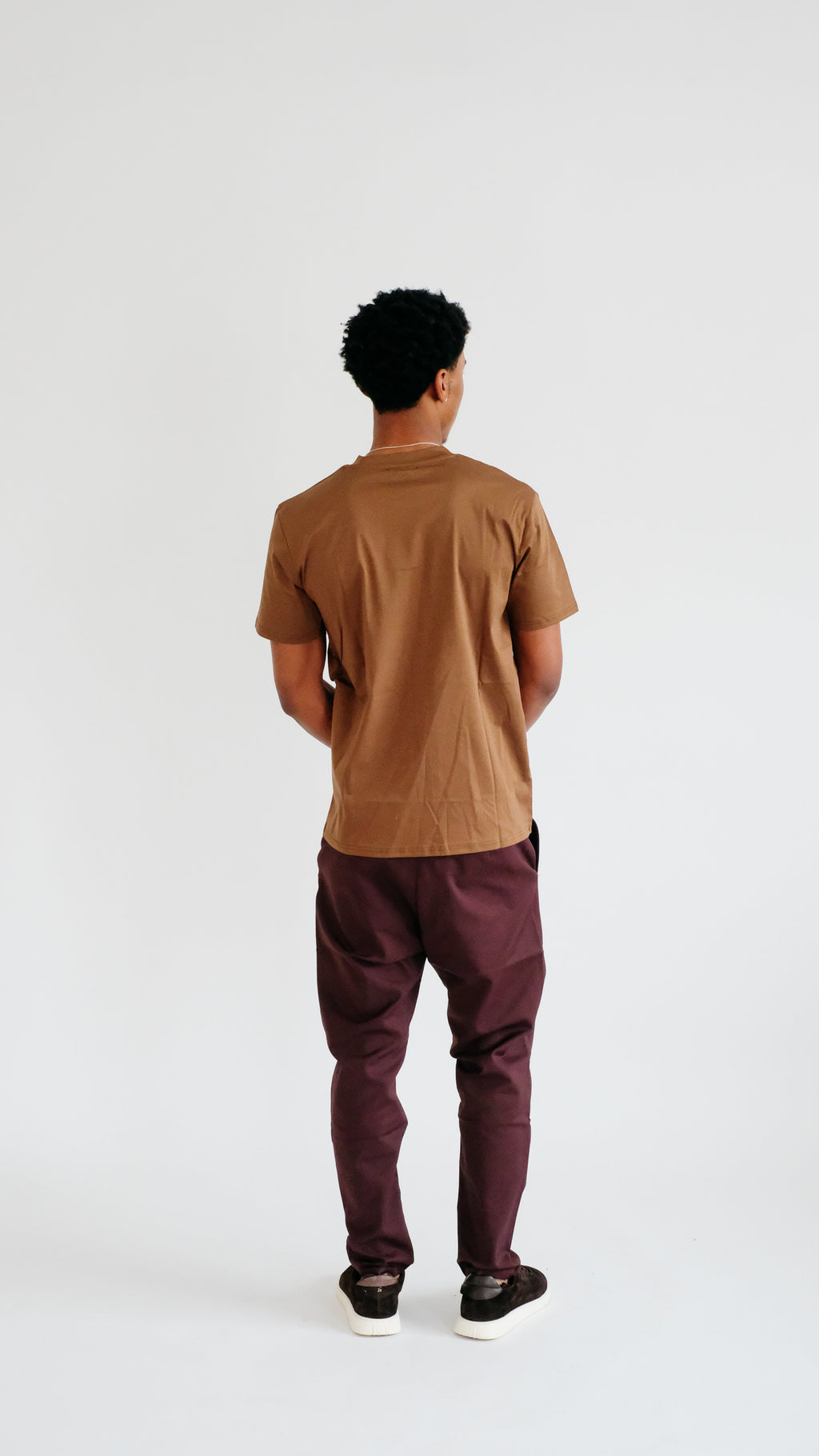 PURO SUPIMA MERCER TEE - BROWN
