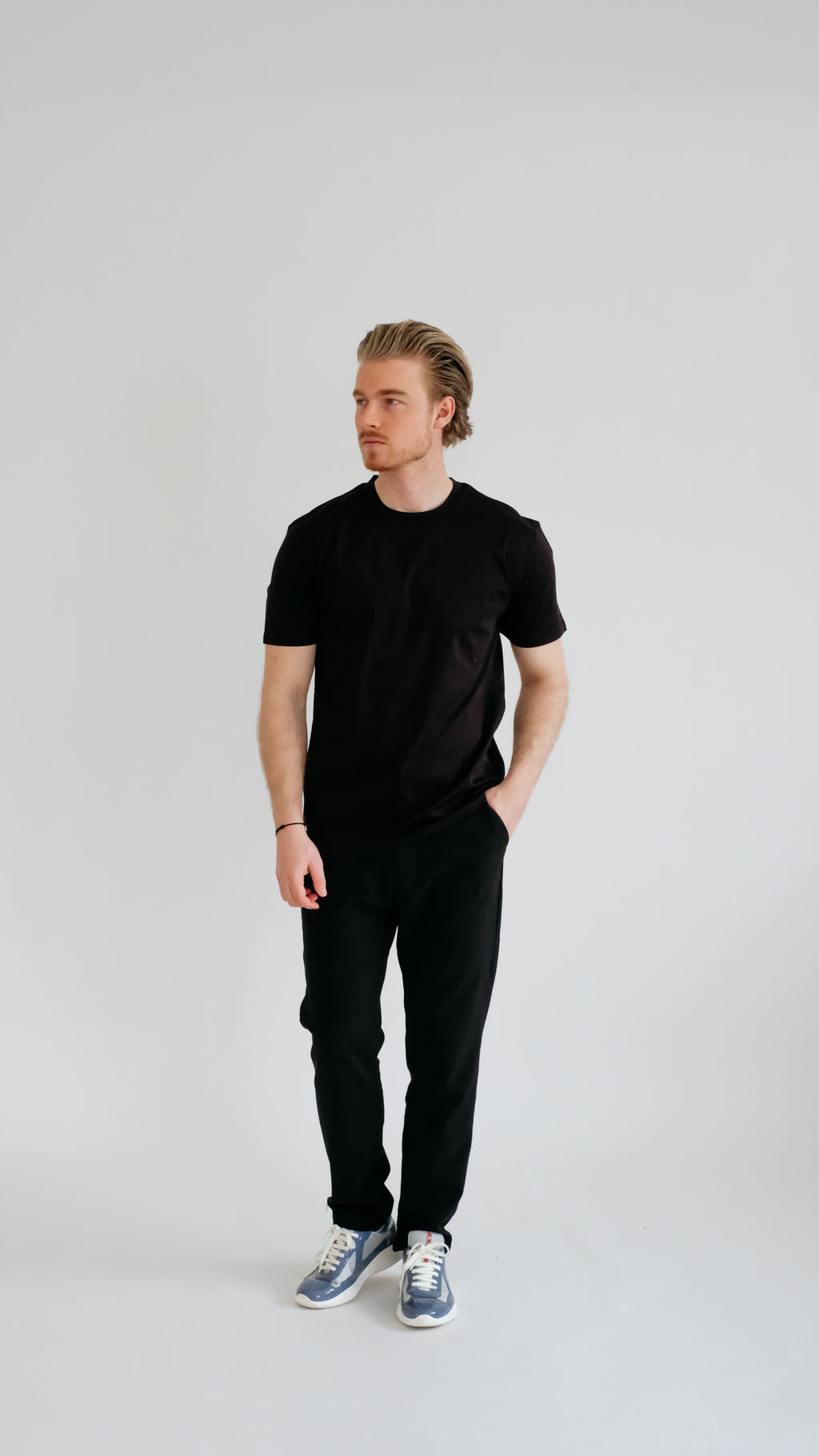 PURO SUPIMA MERCER TEE - BLACK