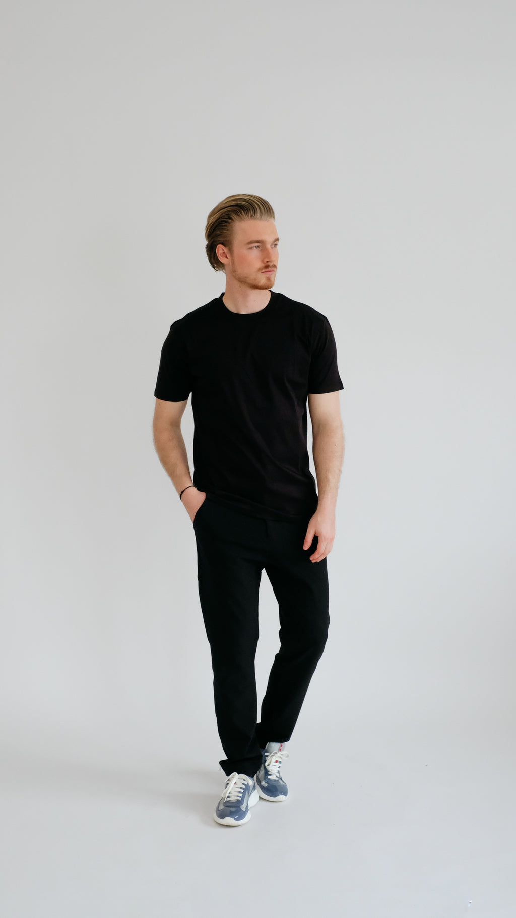 PURO SUPIMA MERCER TEE - BLACK