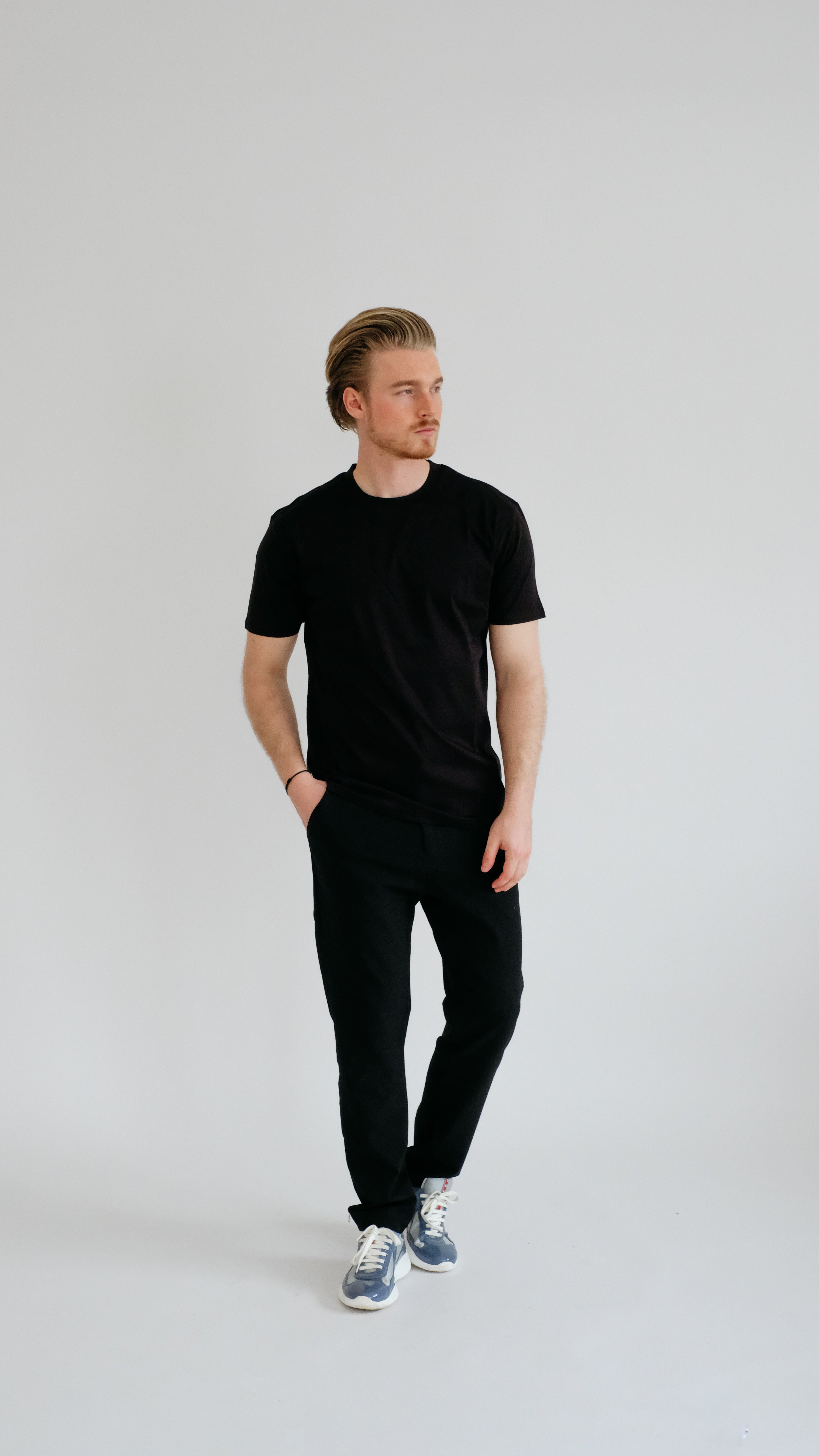 PURO SUPIMA MERCER TEE - BLACK