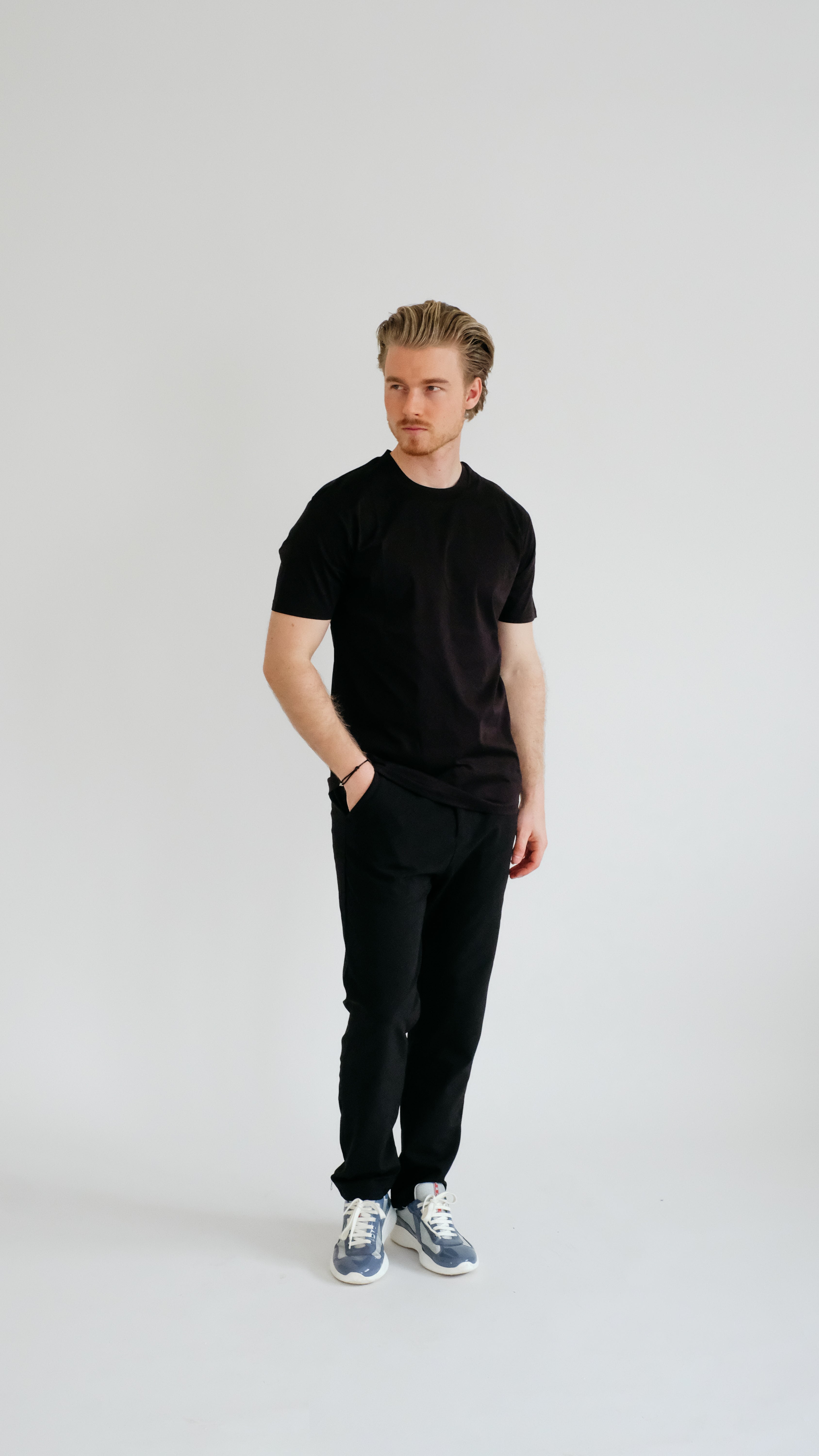 PURO SUPIMA MERCER TEE - BLACK