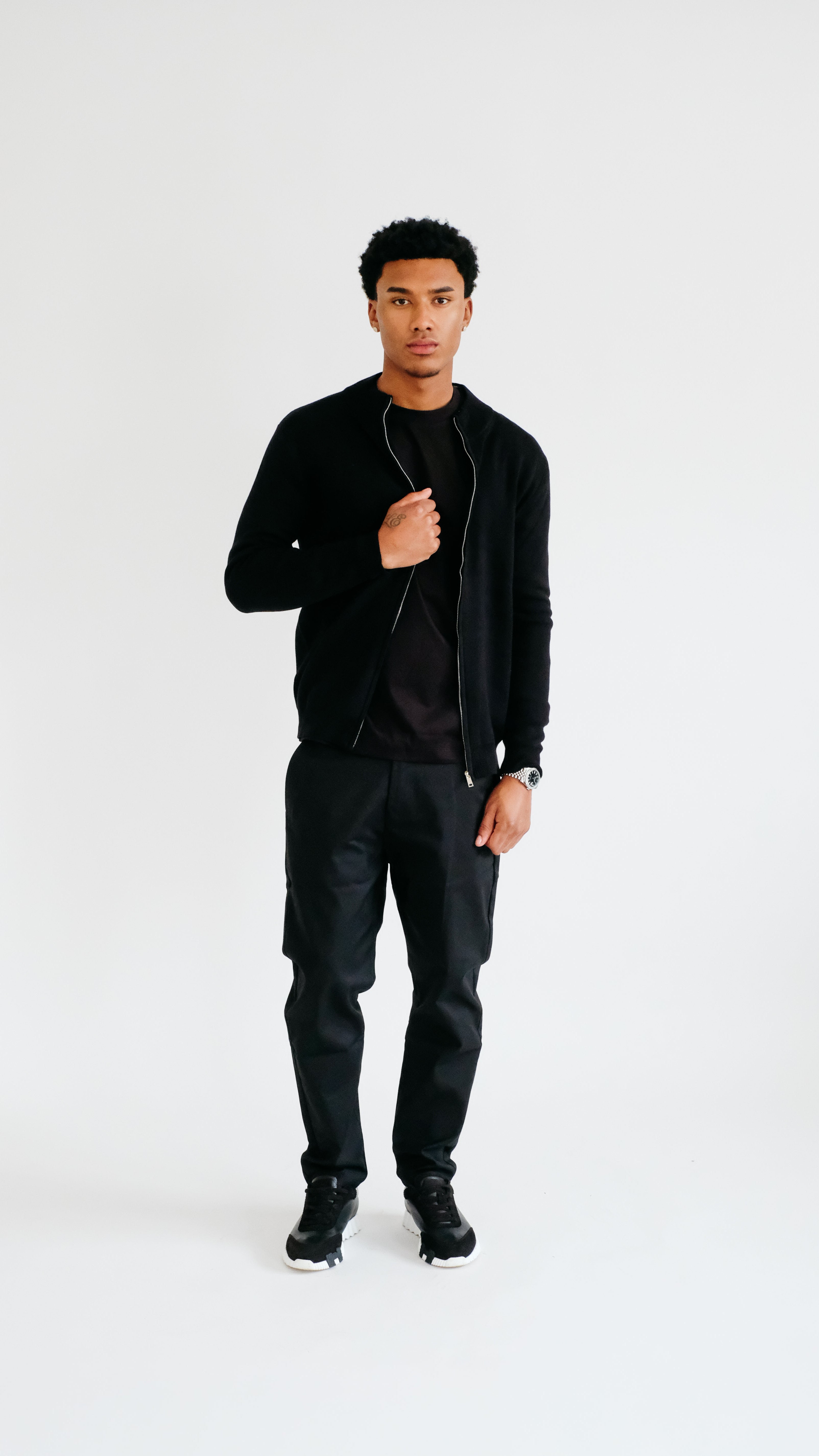 MILANO KNITTED VEST - BLACK