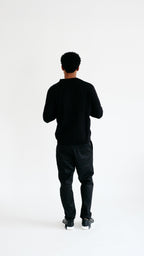 MILANO GEBREID VEST - ZWART