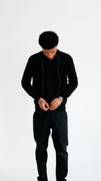 MILANO GEBREID VEST - ZWART