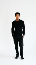 MILANO GEBREID VEST - ZWART