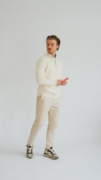 MILANO GEBREID VEST - BEIGE