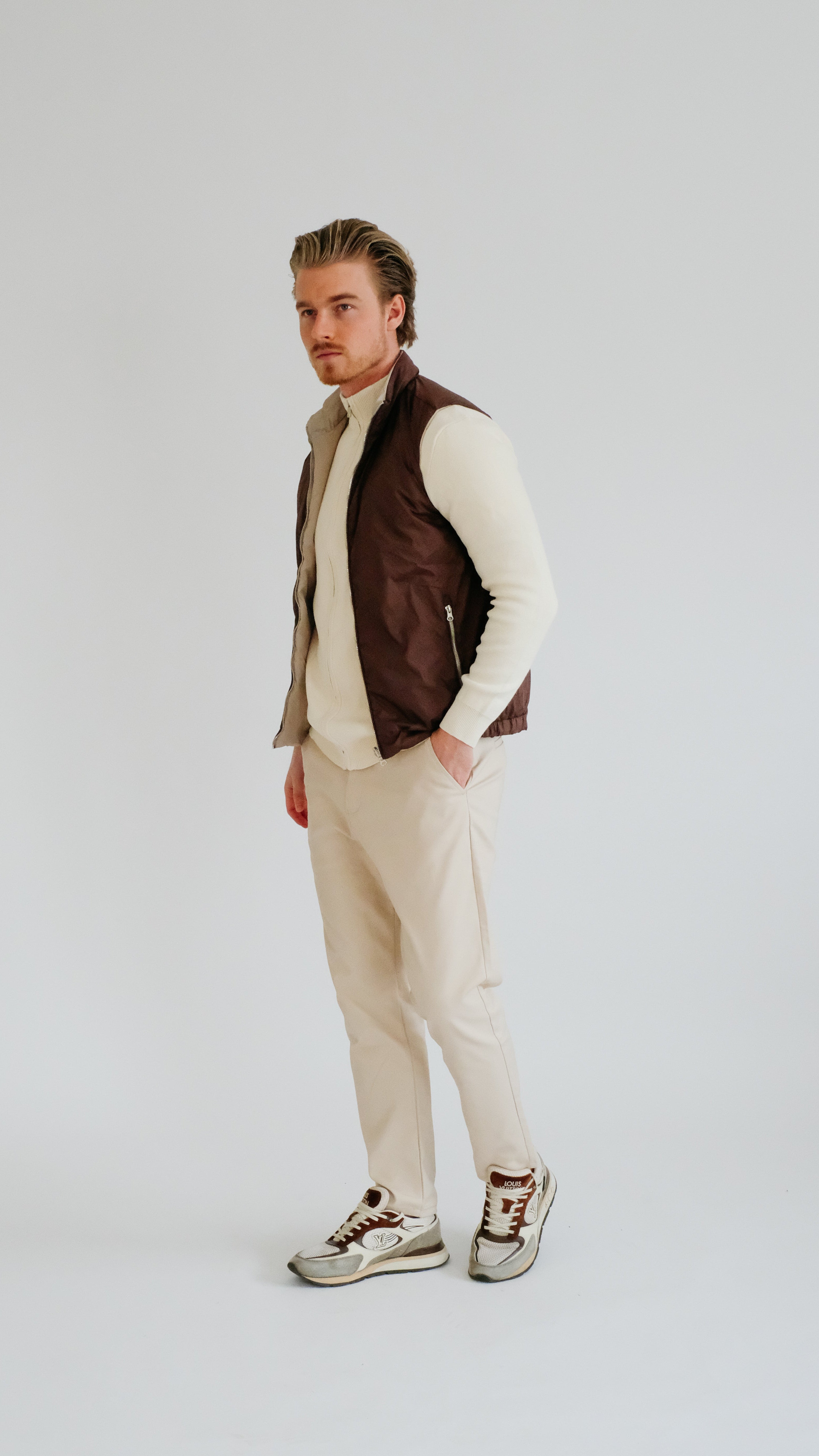 MILANO REVERSIBLE PRIME GILET - BROWN