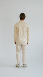 MILANO SIGNATURE POLO MIT LANGEN ÄRMELN – BEIGE