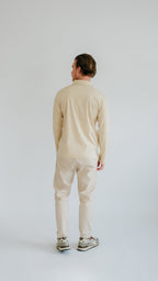 MILANO SIGNATURE POLO MIT LANGEN ÄRMELN – BEIGE