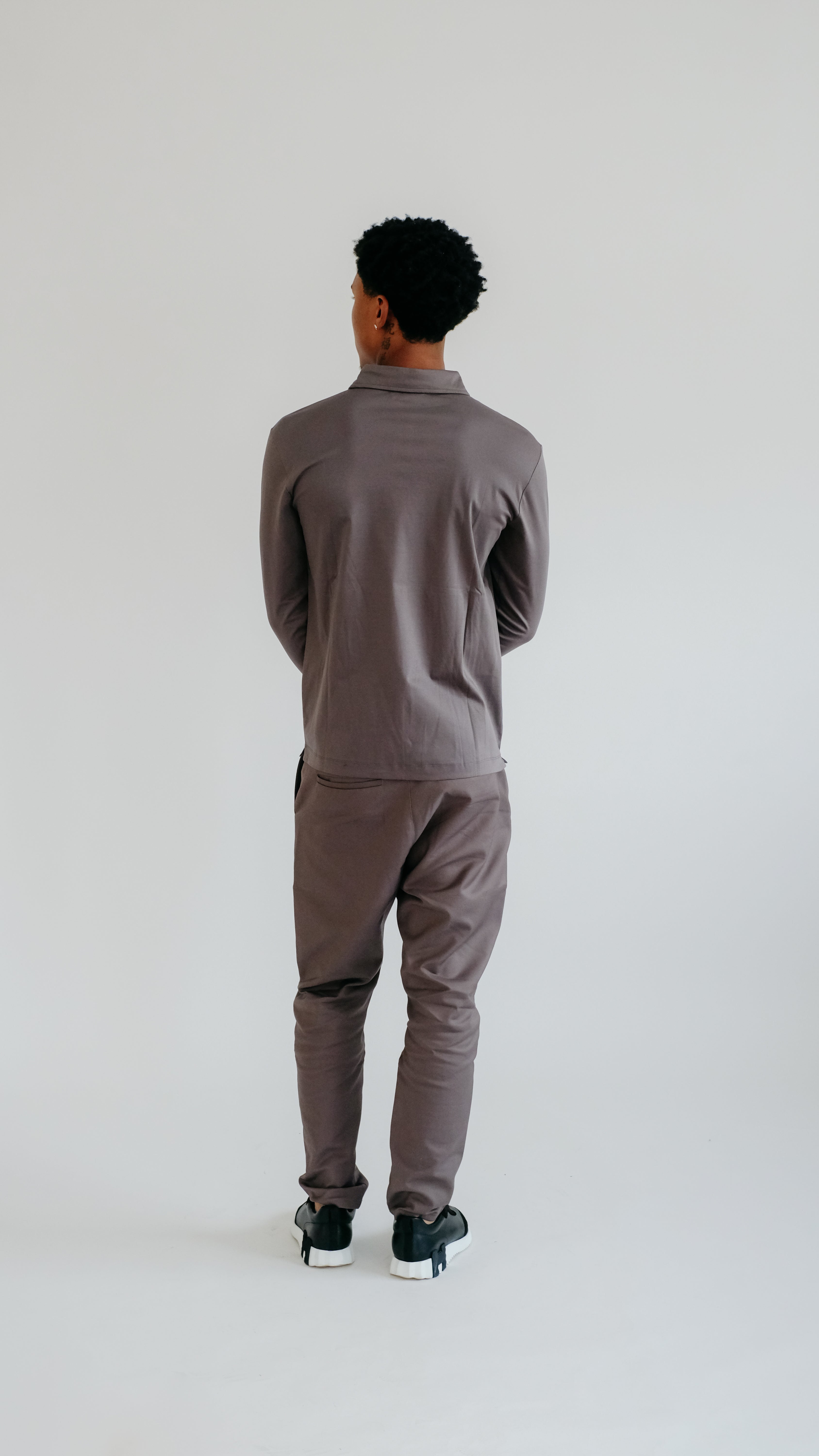 MILANO SIGNATURE POLO MIT LANGEN ÄRMELN – GRAU