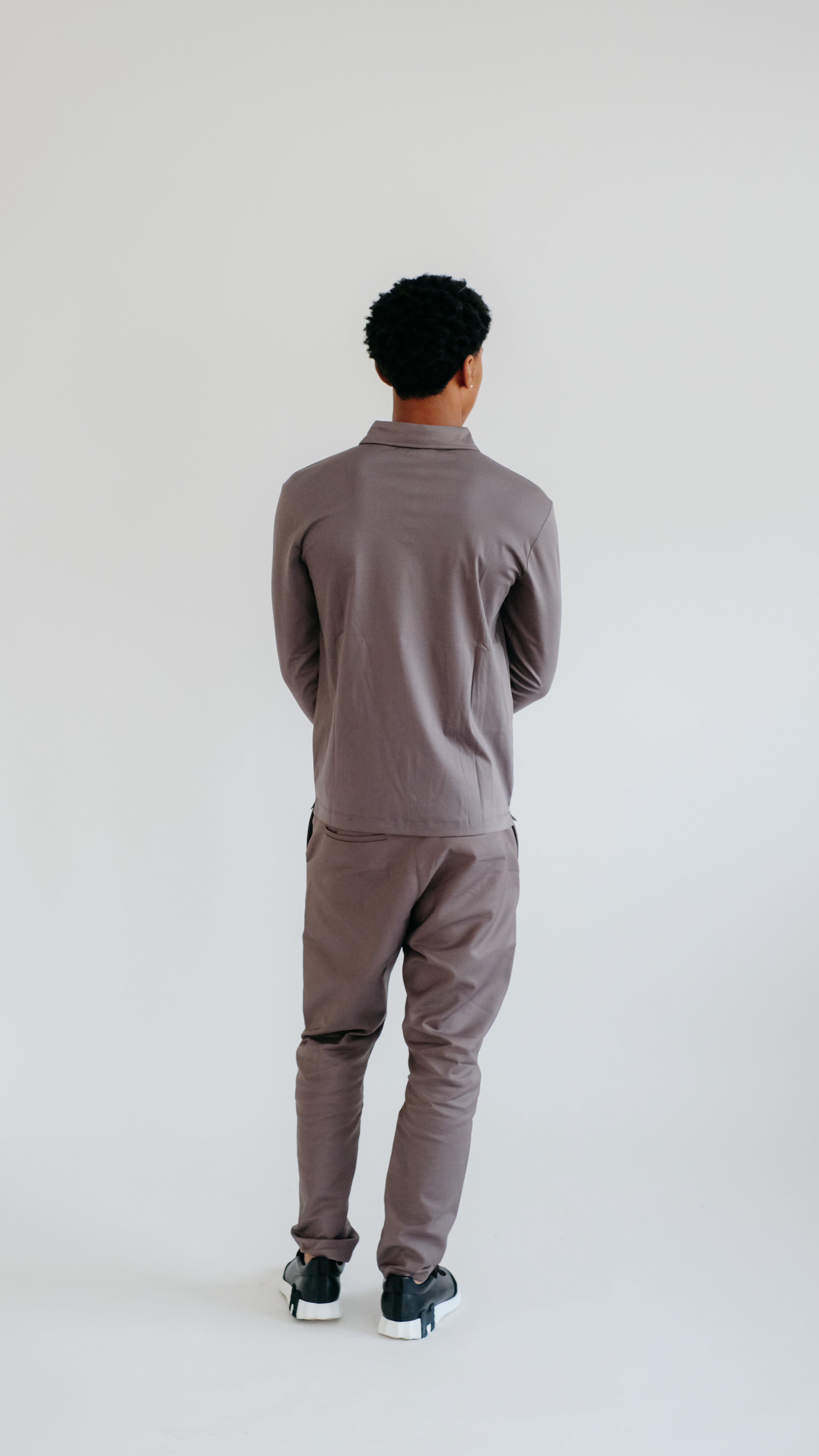 MILANO SIGNATURE POLO MIT LANGEN ÄRMELN – GRAU