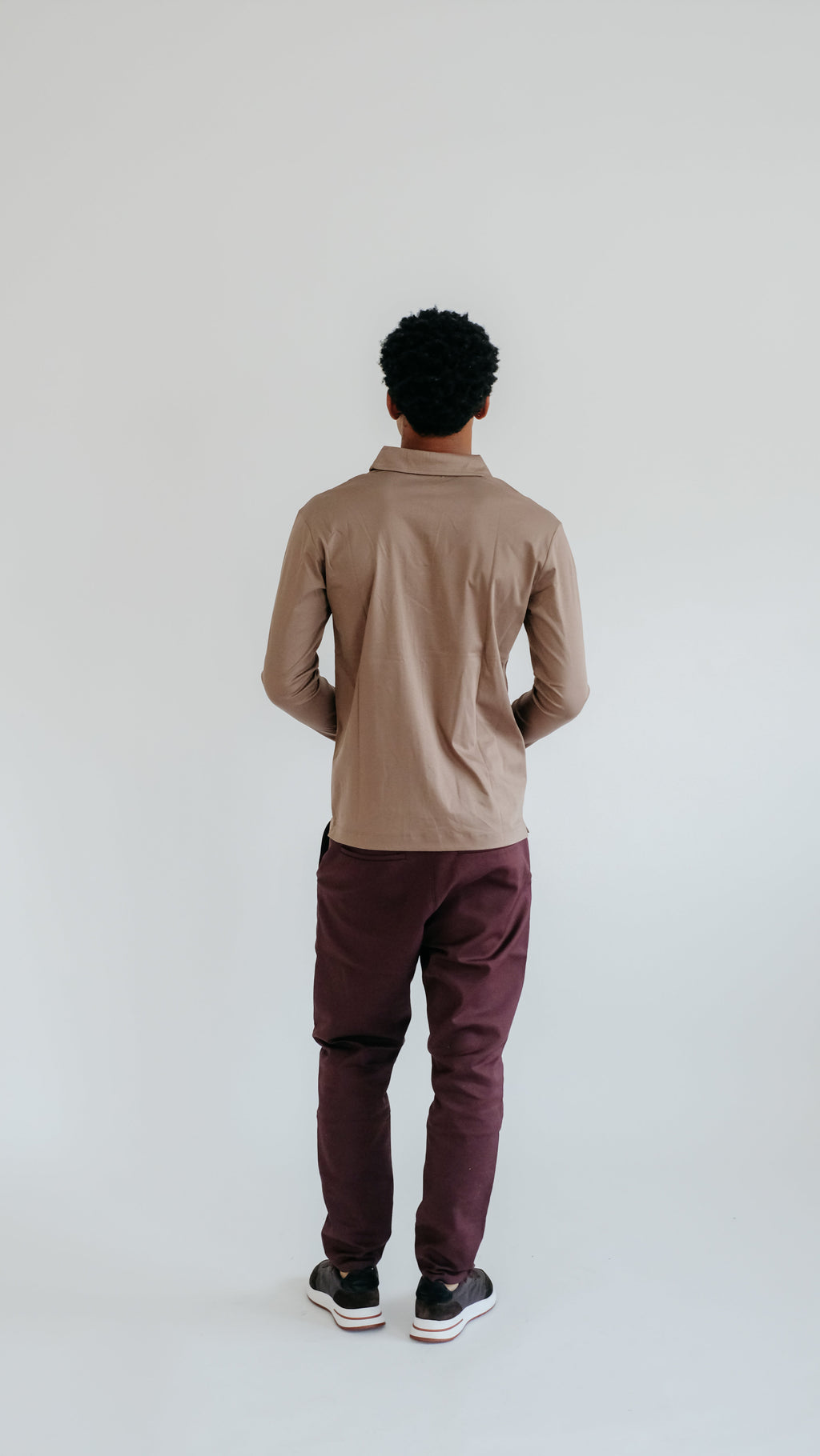 MILANO SIGNATURE POLO MET LANGE MOUWEN - CAMEL