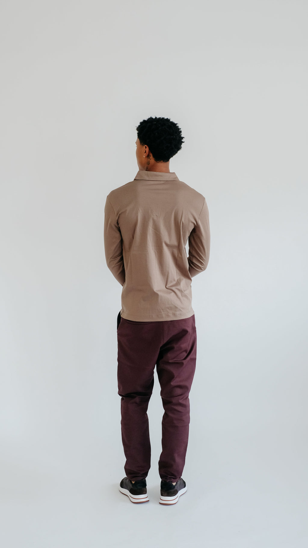 MILANO SIGNATURE POLO MET LANGE MOUWEN - CAMEL