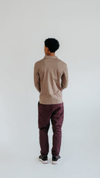 MILANO SIGNATURE POLO MET LANGE MOUWEN - CAMEL