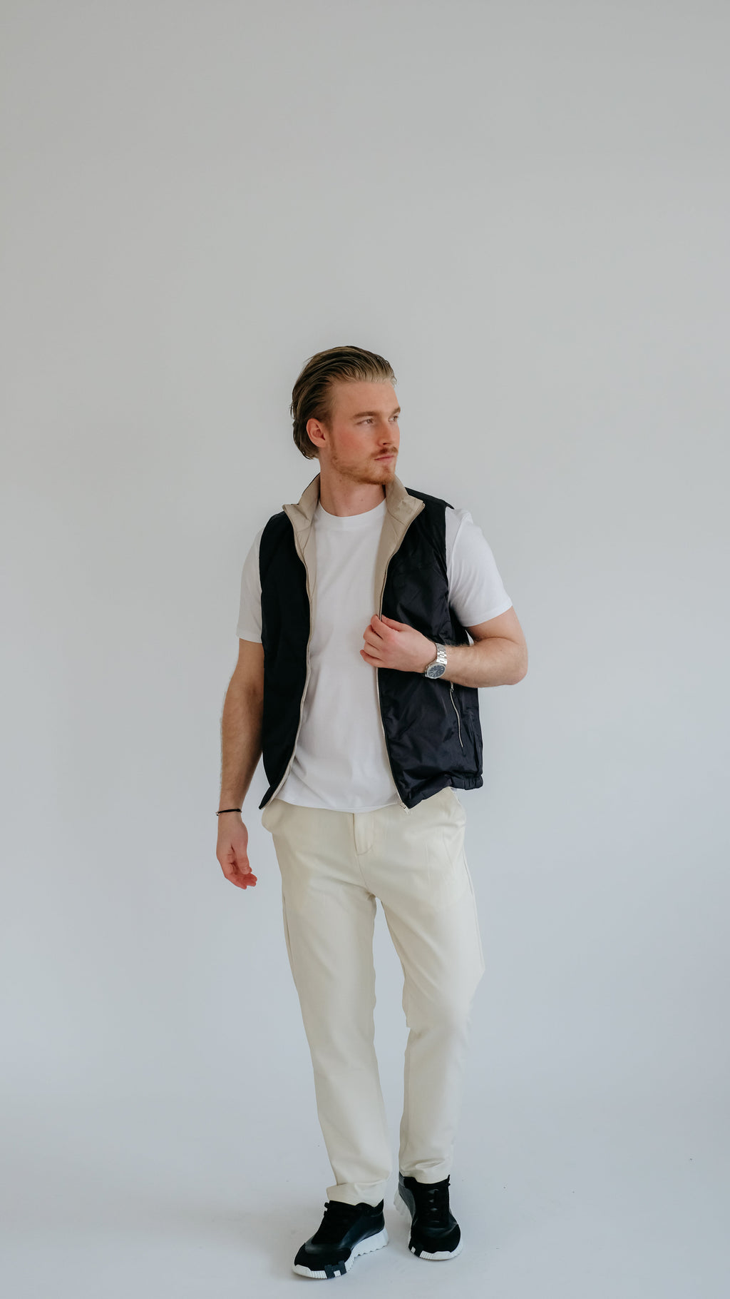 MILANO OMKEERBAAR PRIME VEST - ZWART