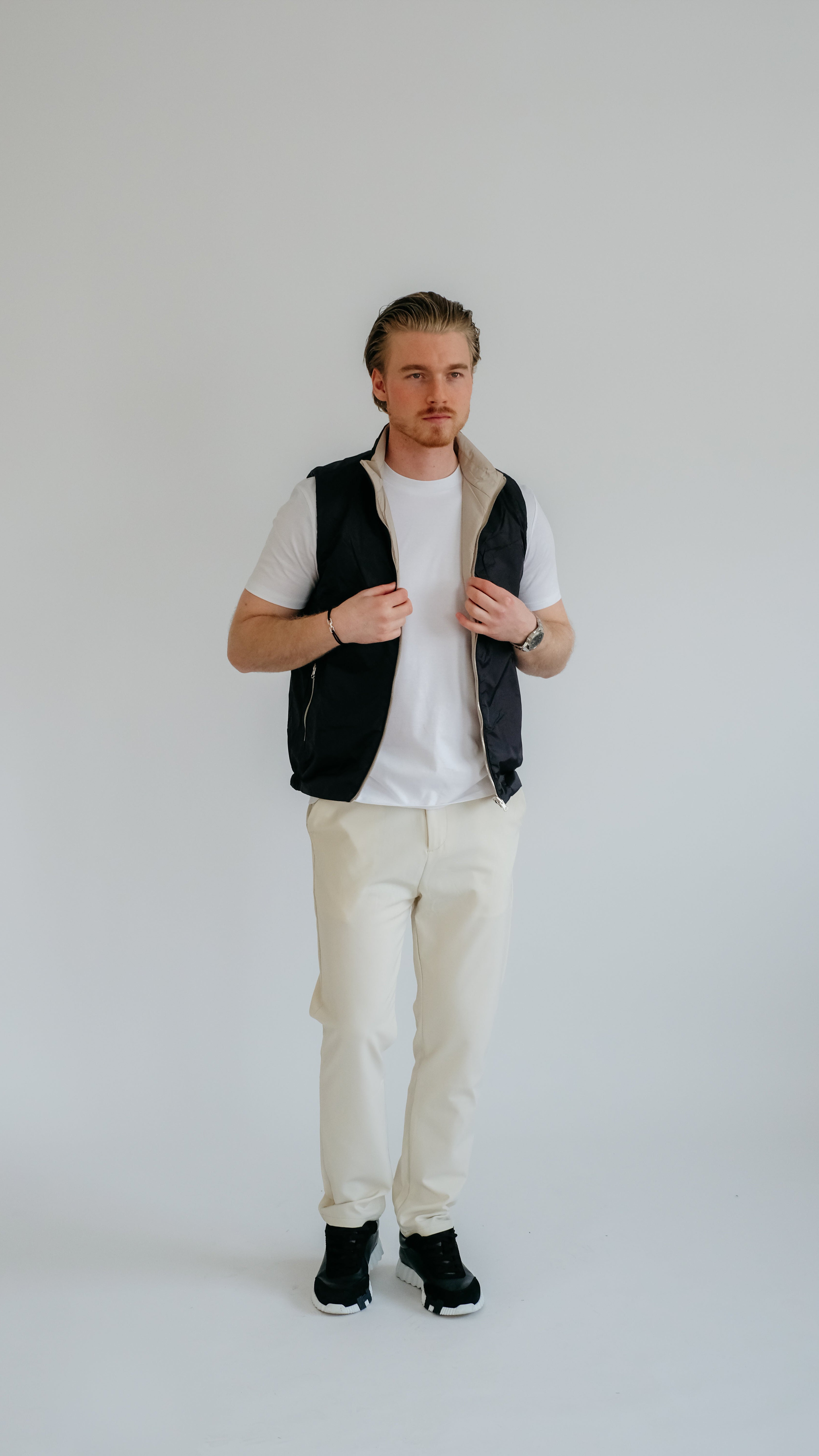 MILANO REVERSIBLE PRIME GILET - BLACK