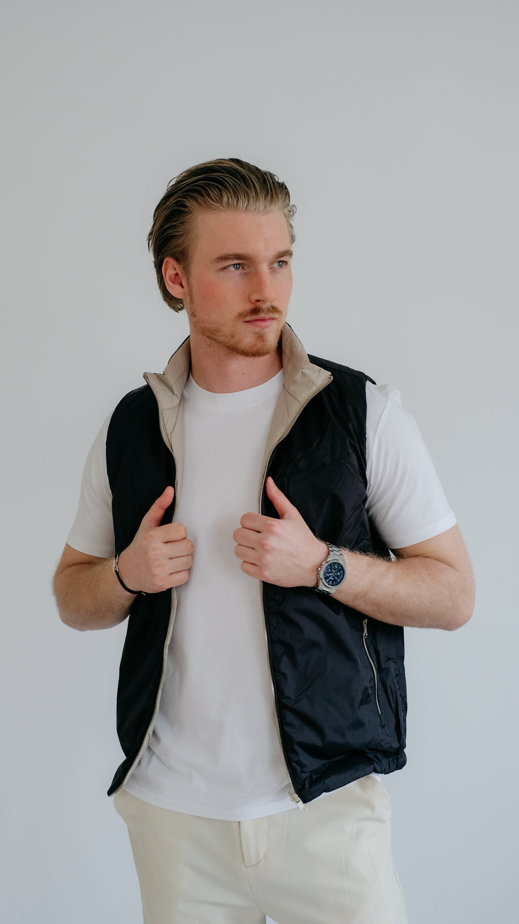 MILANO OMKEERBAAR PRIME VEST - ZWART