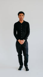 MILANO STRICK-POLO - SCHWARZ