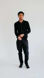 MILANO STRICK-POLO - SCHWARZ