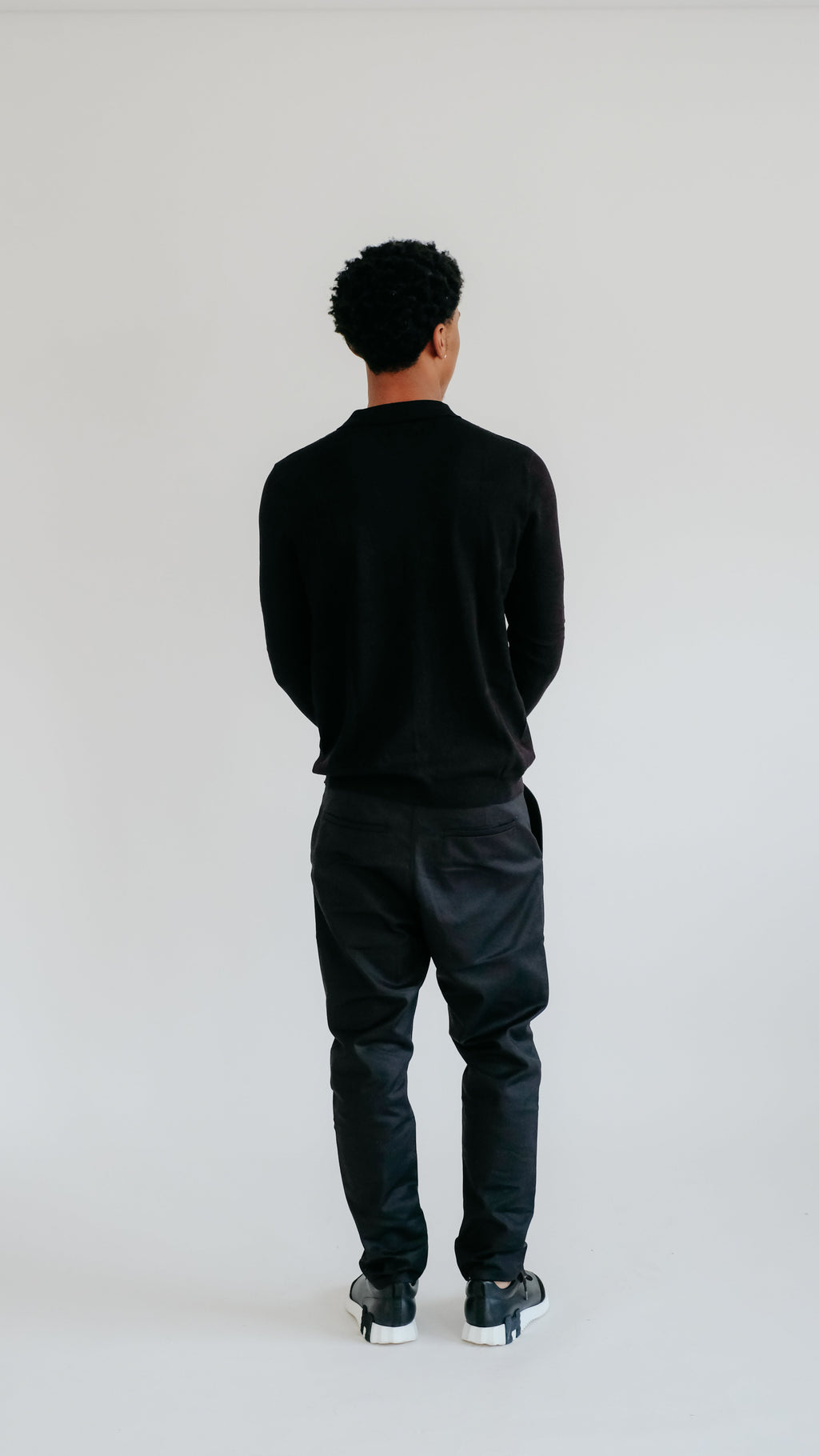 MILANO STRICK-POLO - SCHWARZ