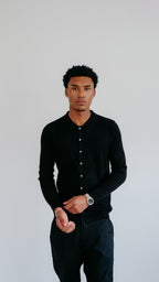 MILANO STRICK-POLO - SCHWARZ