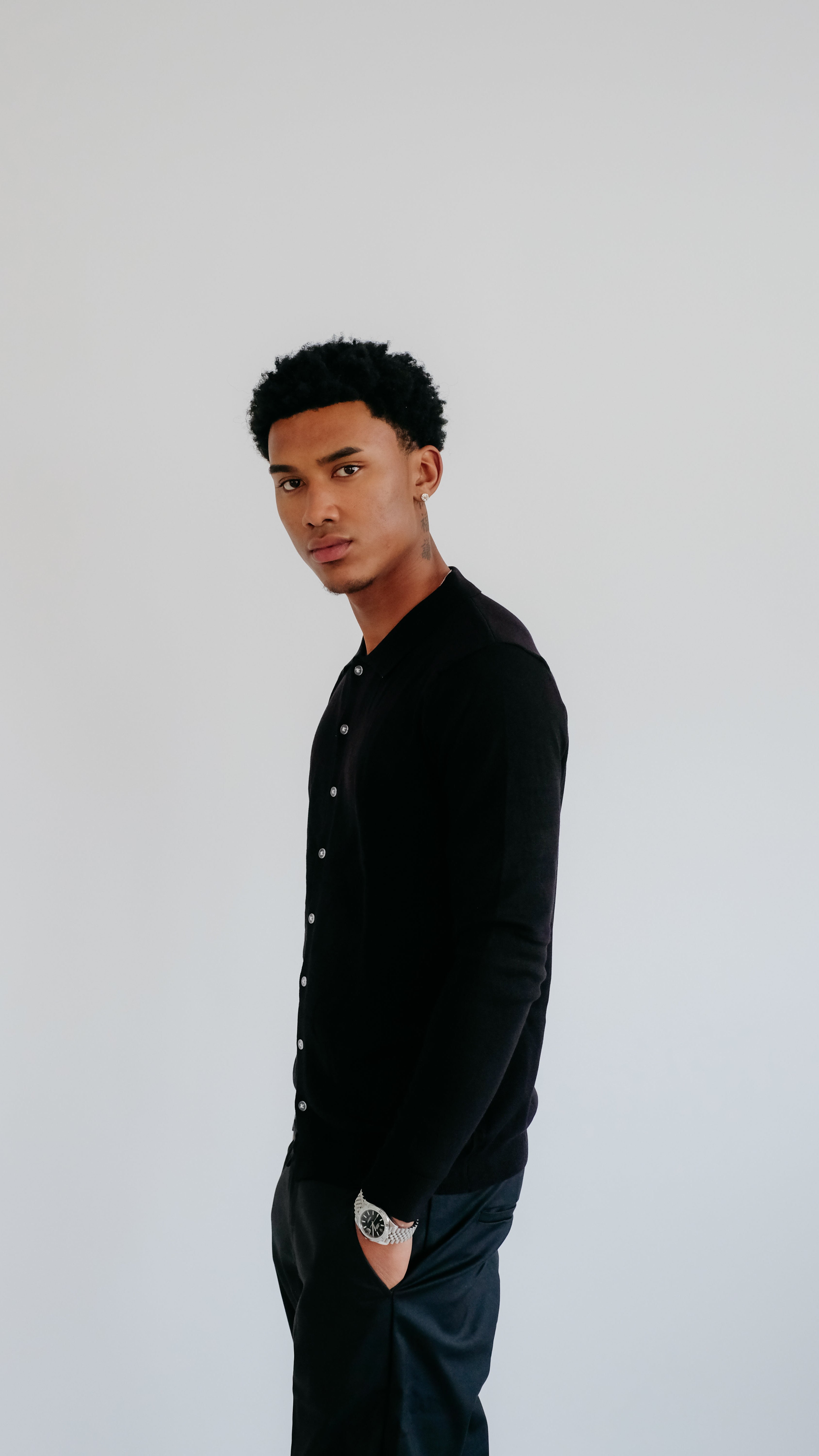 MILANO STRICK-POLO - SCHWARZ