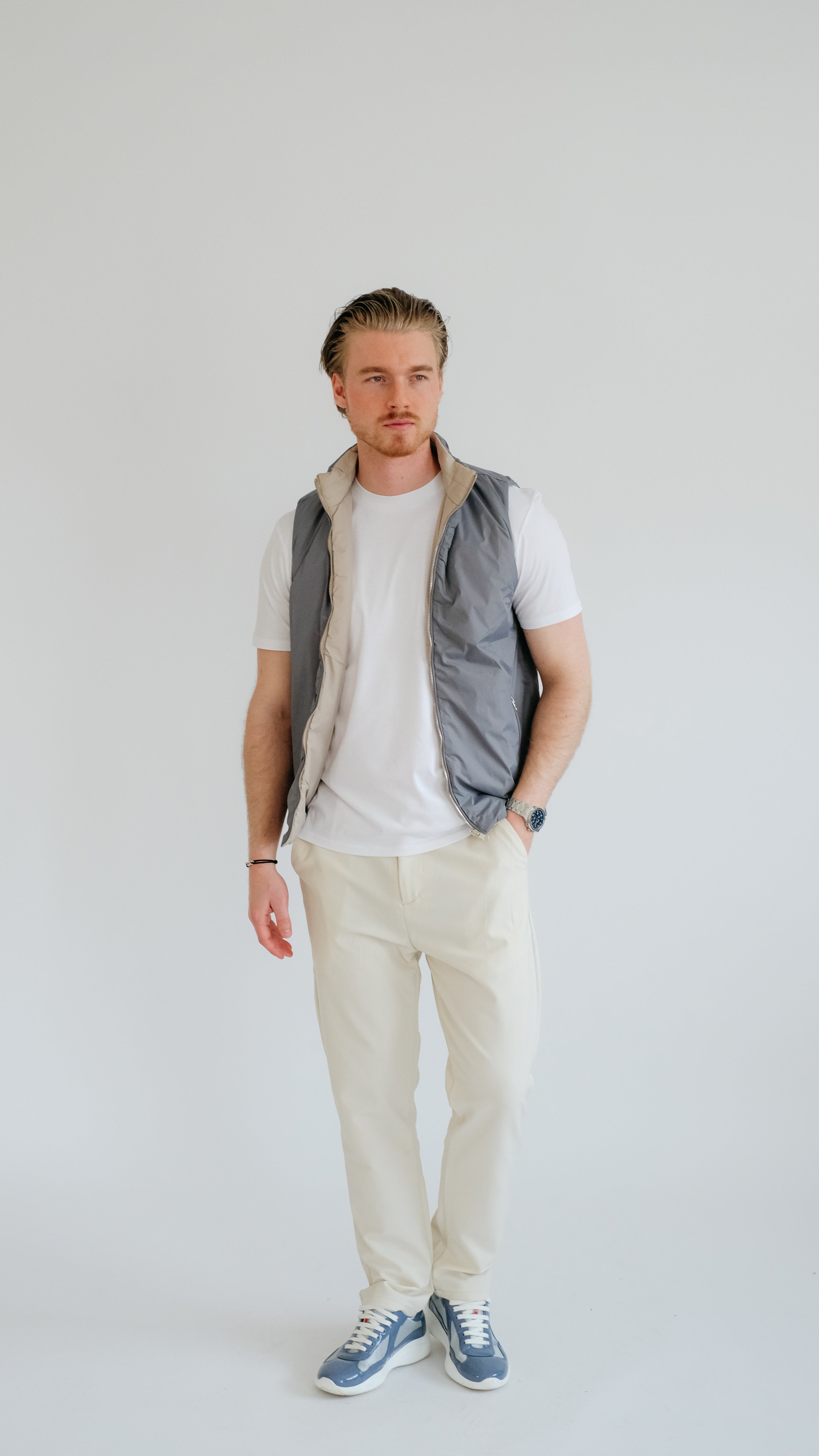 MILANO REVERSIBLE PRIME GILET - GRAY