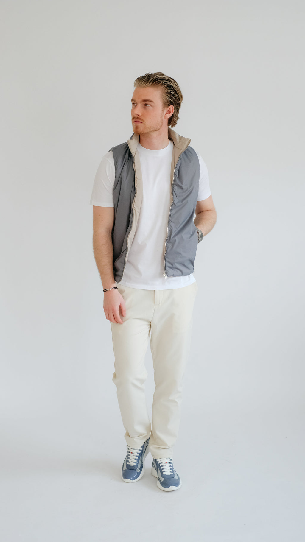 MILANO REVERSIBLE PRIME GILET - GRAY