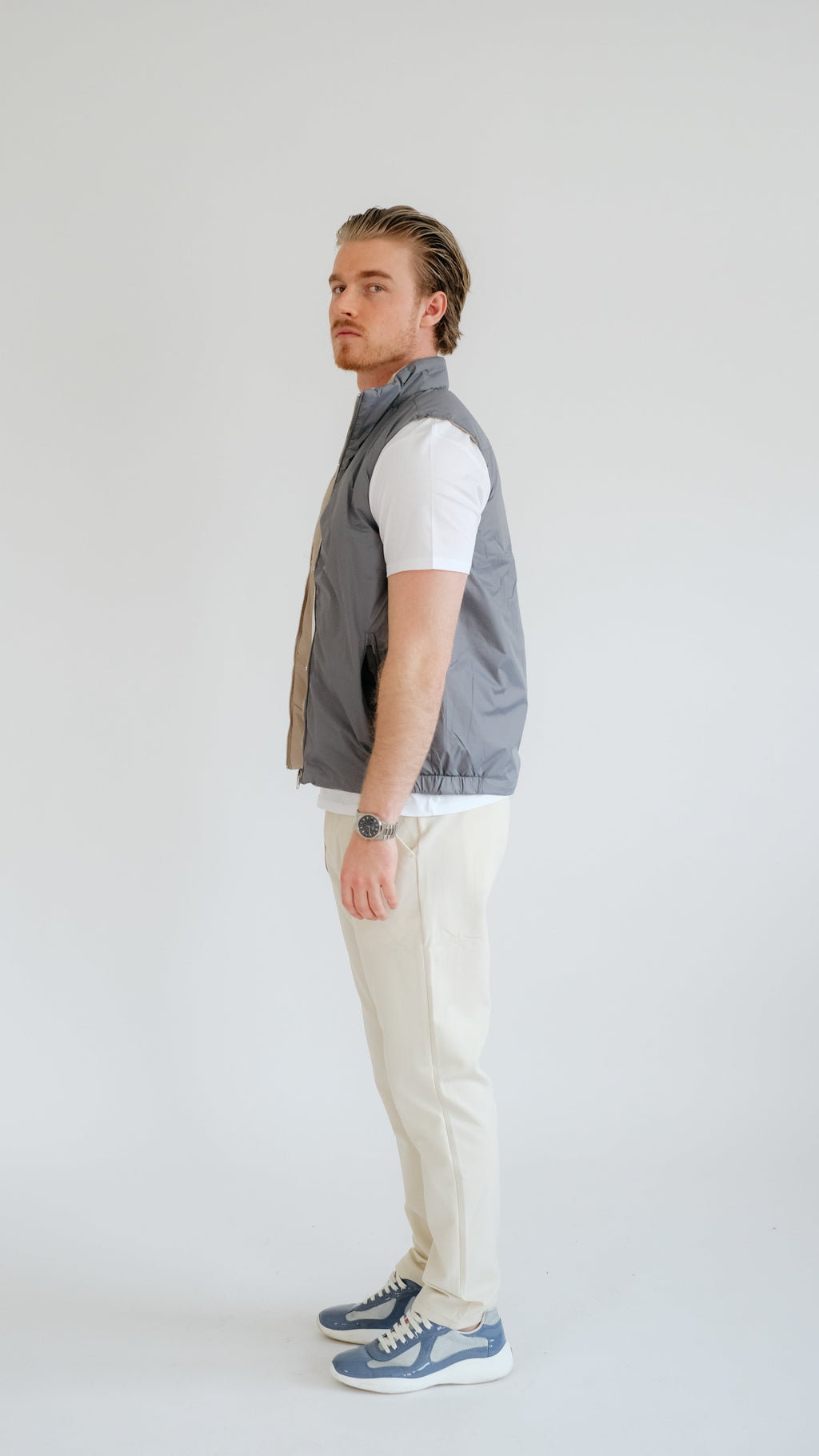 MILANO REVERSIBLE PRIME GILET - GRAY