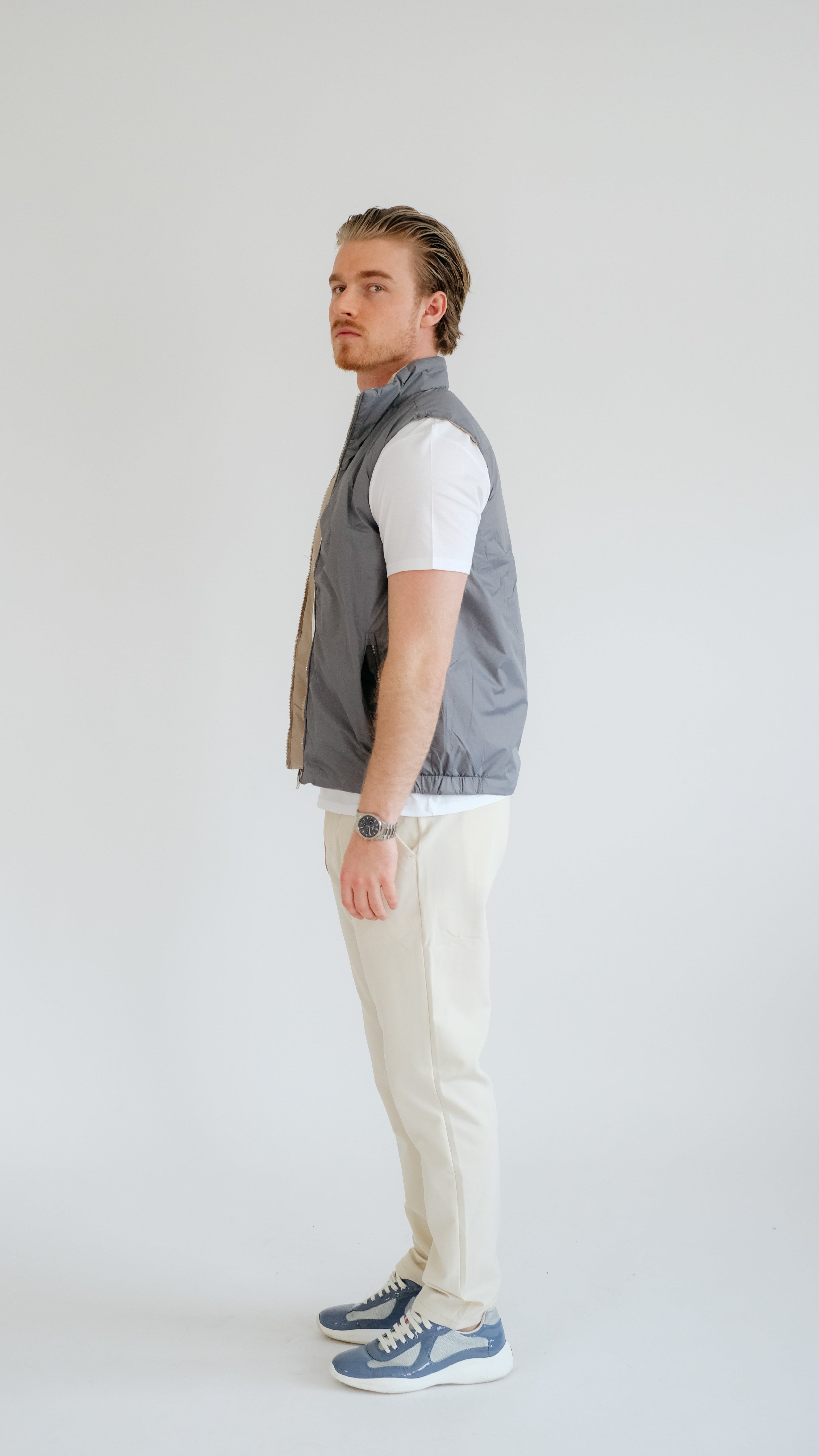 MILANO REVERSIBLE PRIME GILET - GRAY
