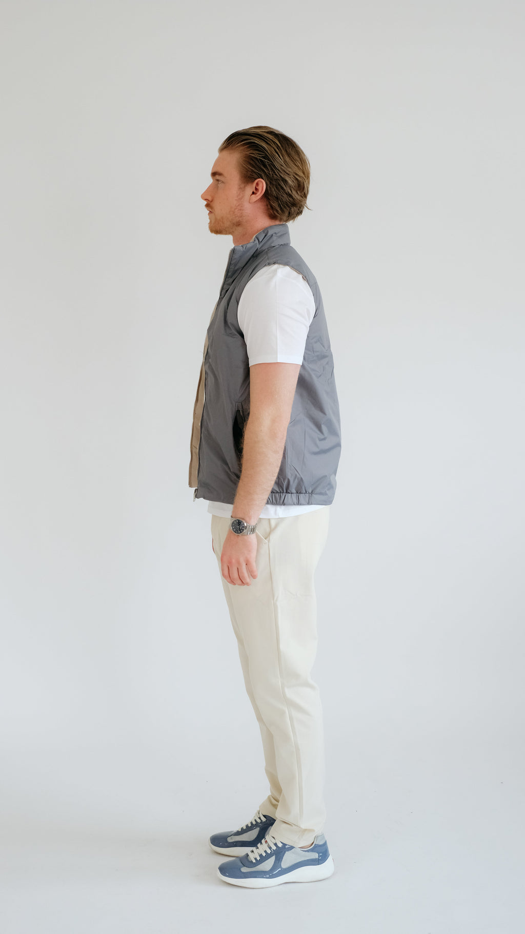 MILANO REVERSIBLE PRIME GILET - GRAY