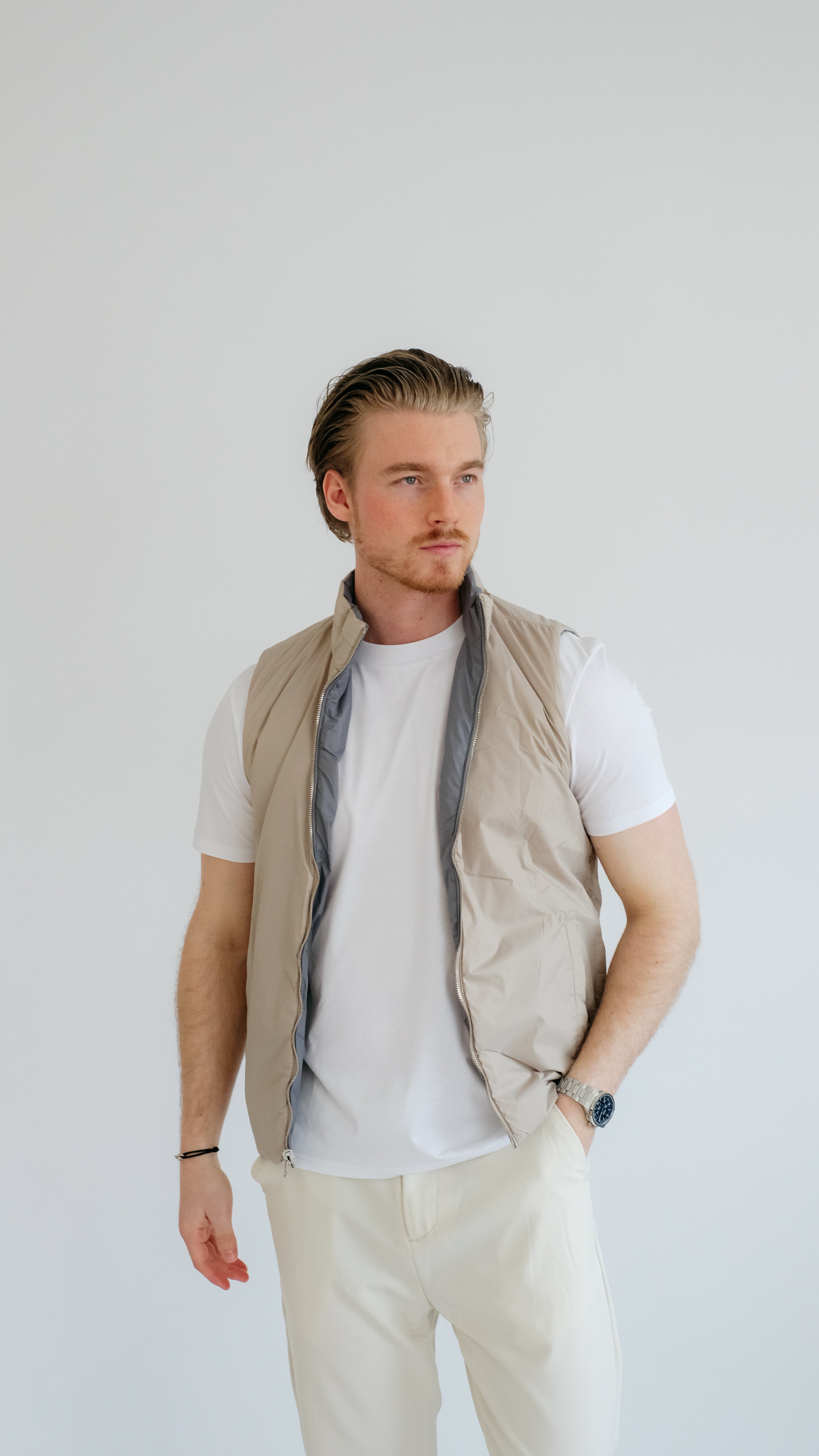 MILANO REVERSIBLE PRIME GILET - GRAY