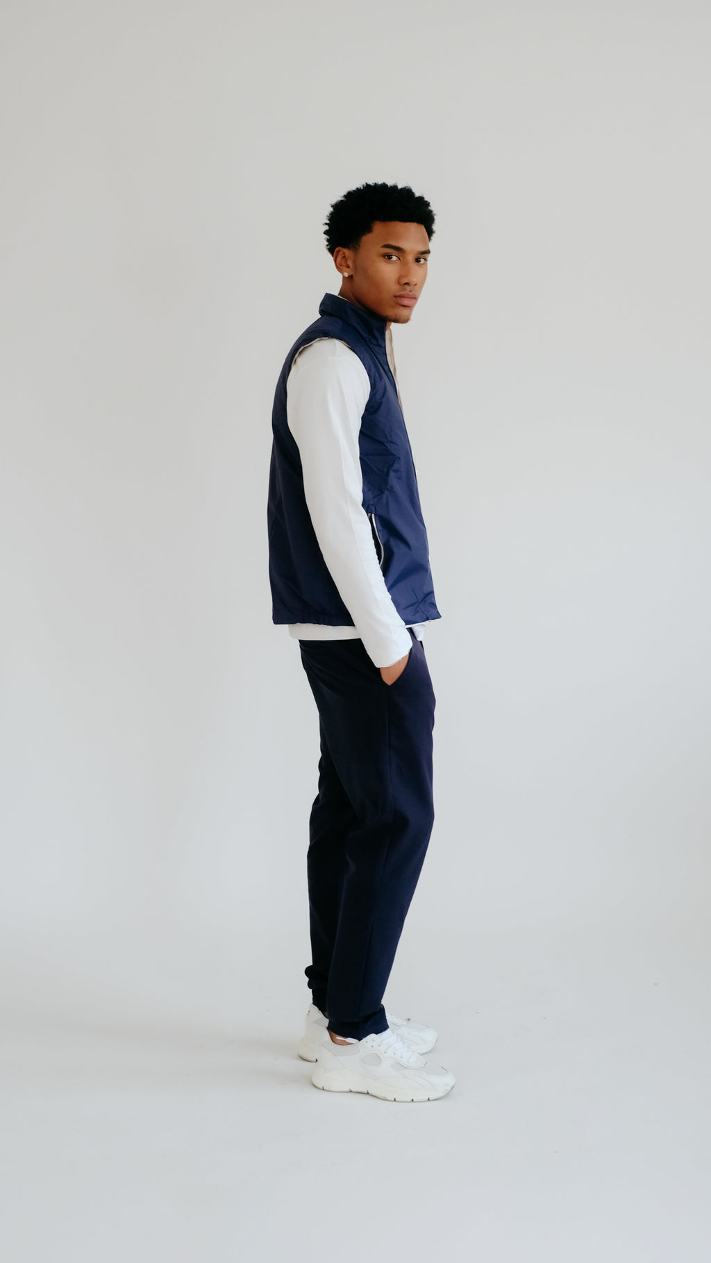 MILANO REVERSIBLE PRIME GILET - NAVY