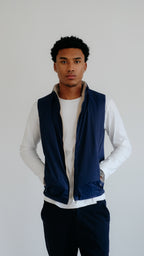 MILANO REVERSIBLE PRIME GILET - NAVY