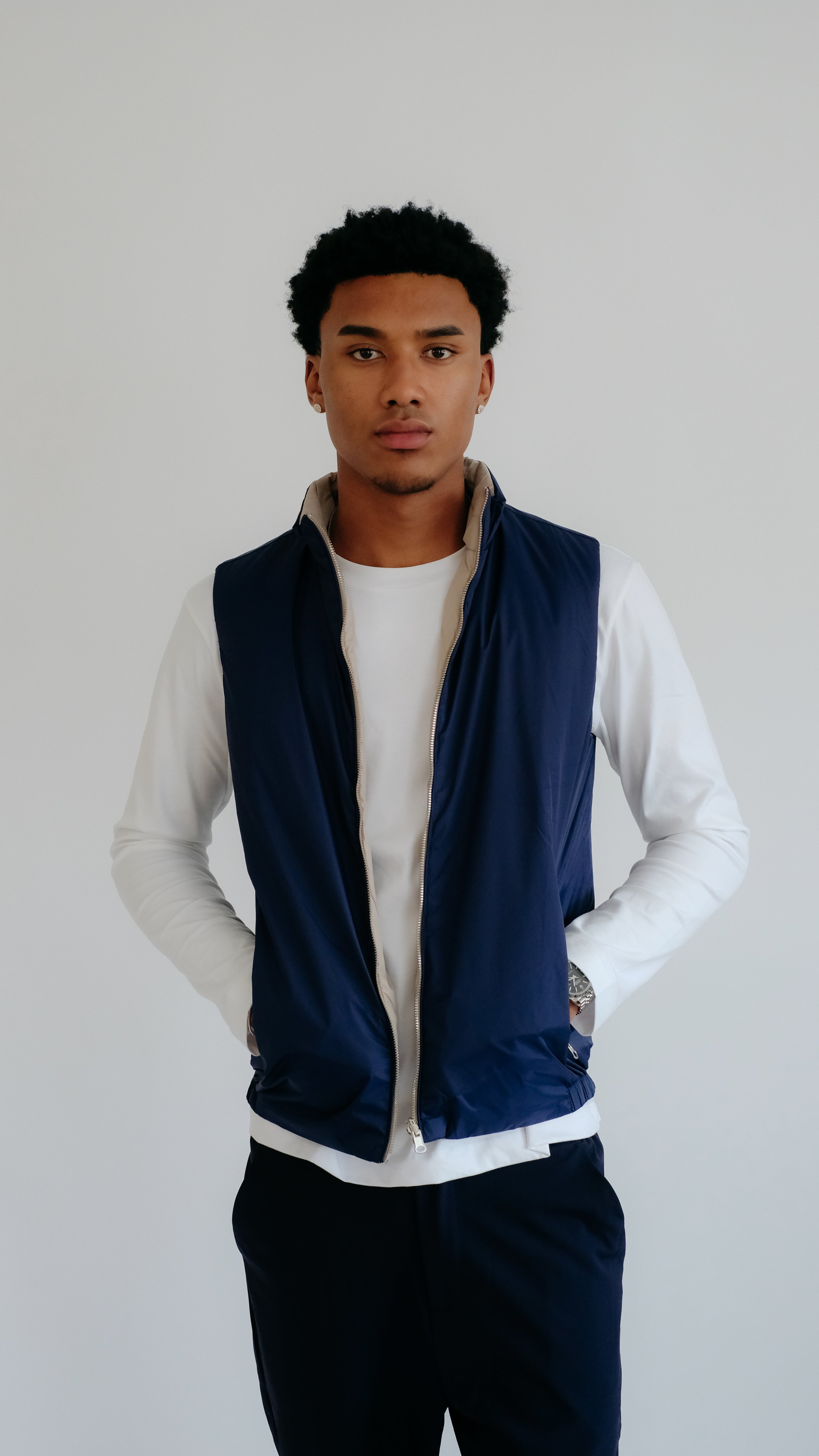 MILANO REVERSIBLE PRIME GILET - NAVY