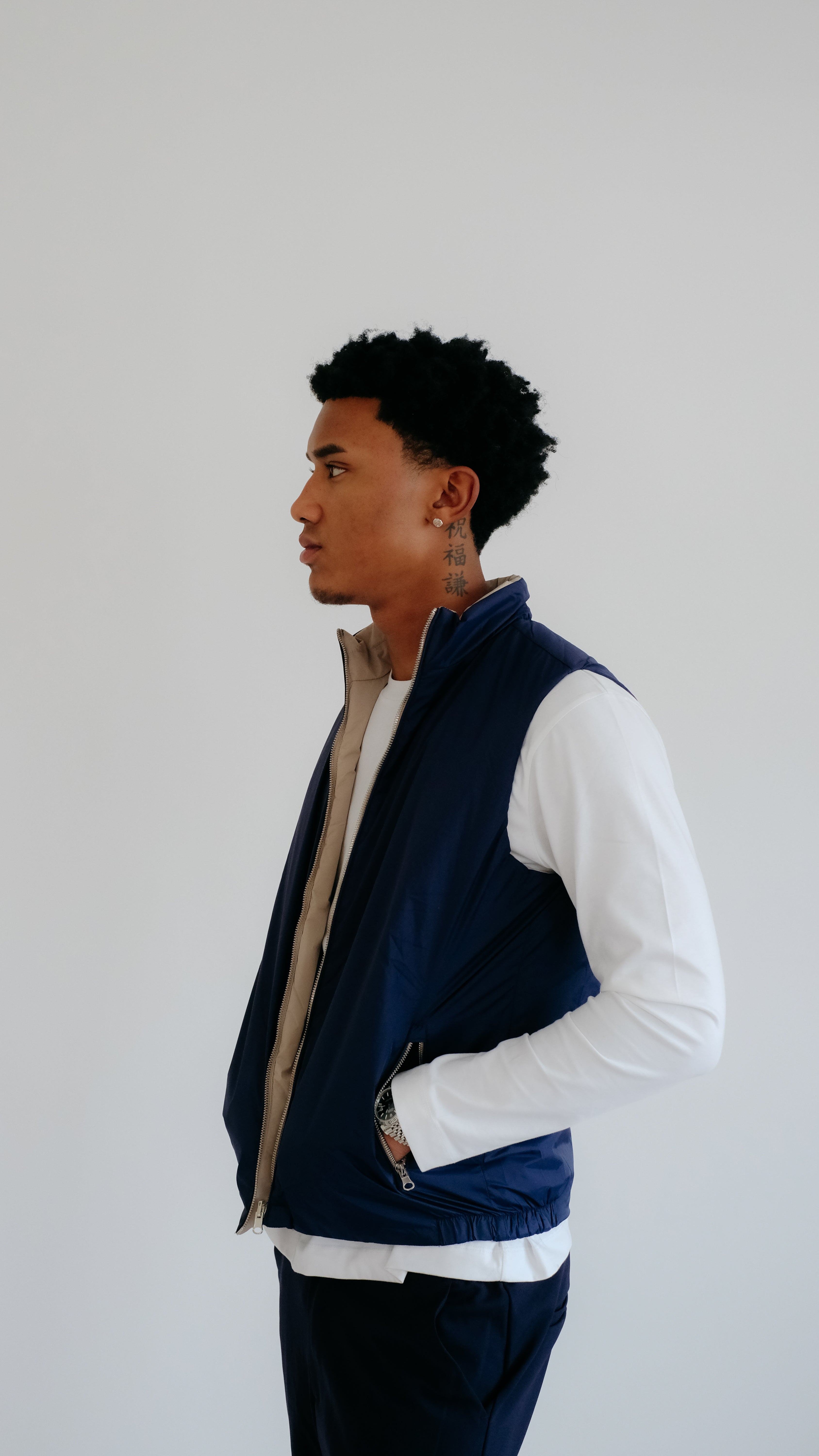 MILANO REVERSIBLE PRIME GILET - NAVY