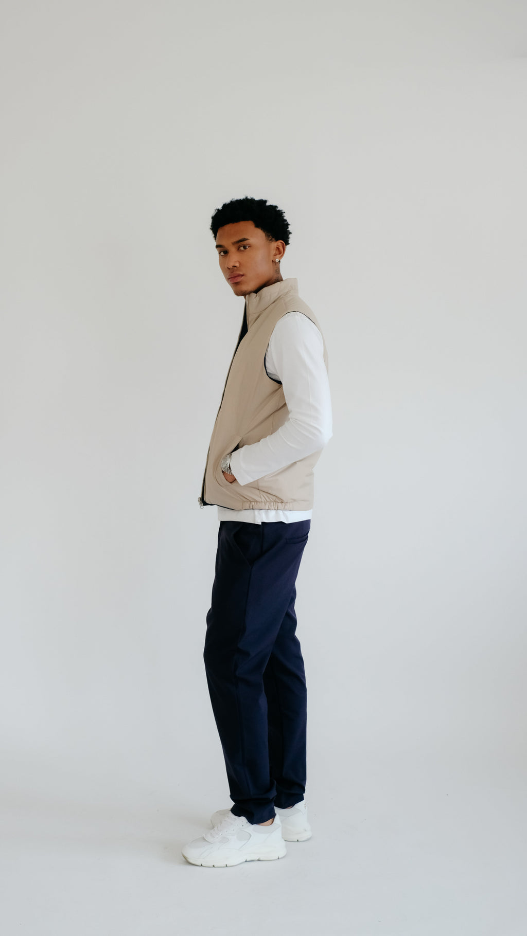 MILANO REVERSIBLE PRIME GILET - NAVY