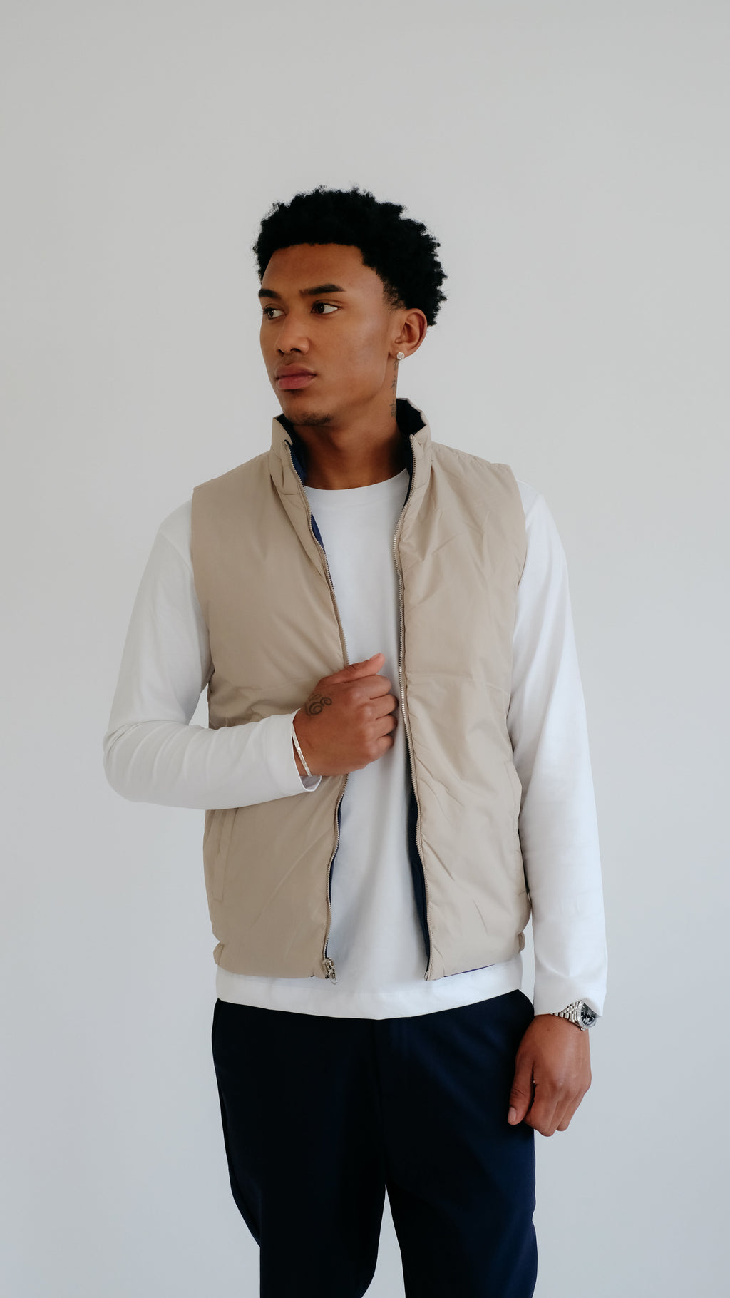 MILANO REVERSIBLE PRIME GILET - NAVY