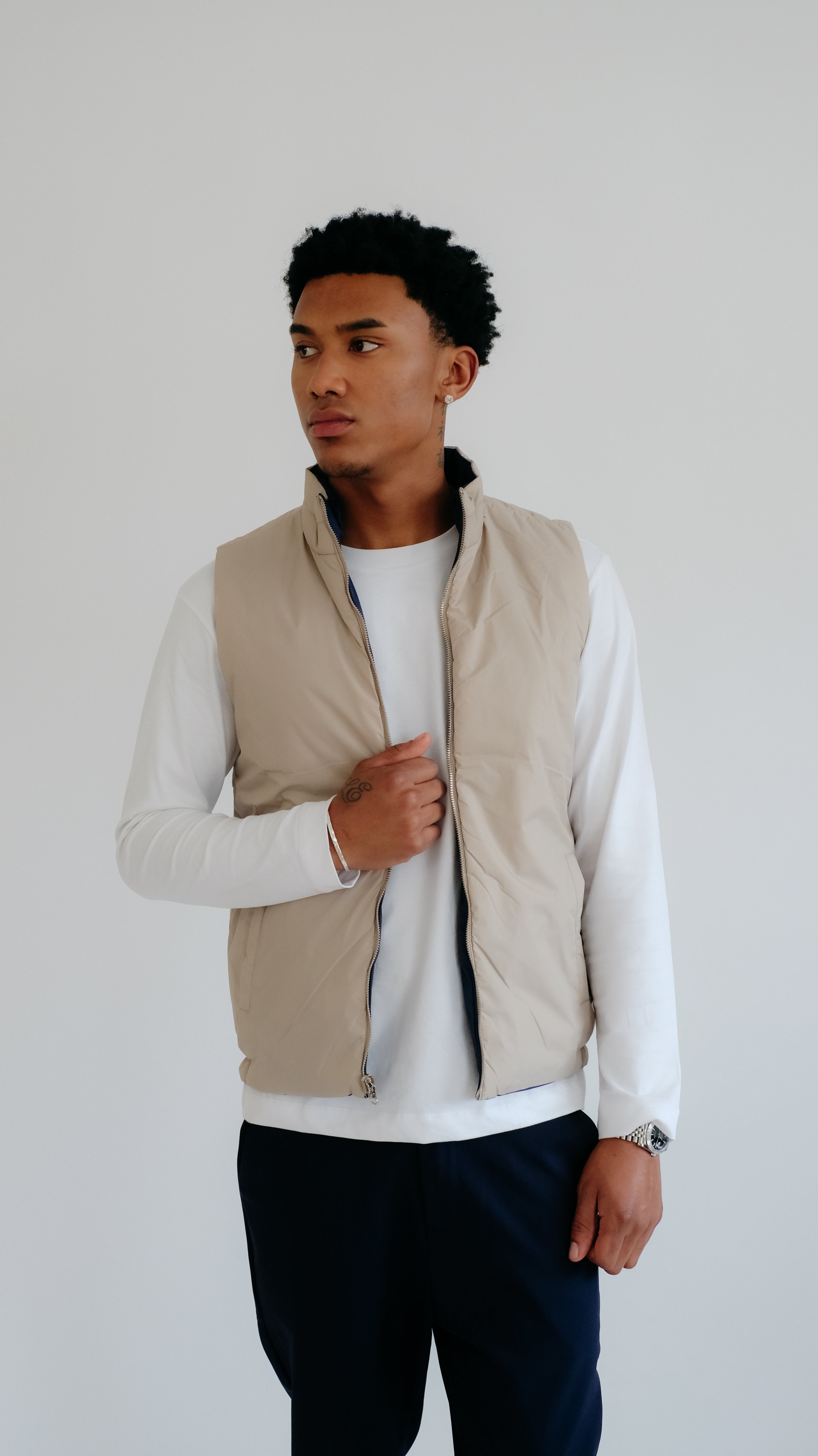 MILANO REVERSIBLE PRIME GILET - NAVY