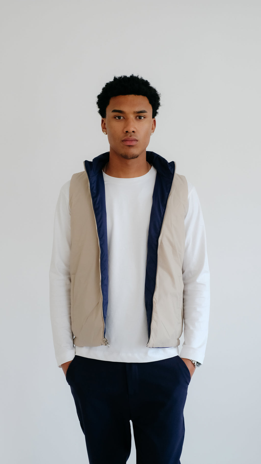 MILANO REVERSIBLE PRIME GILET - NAVY