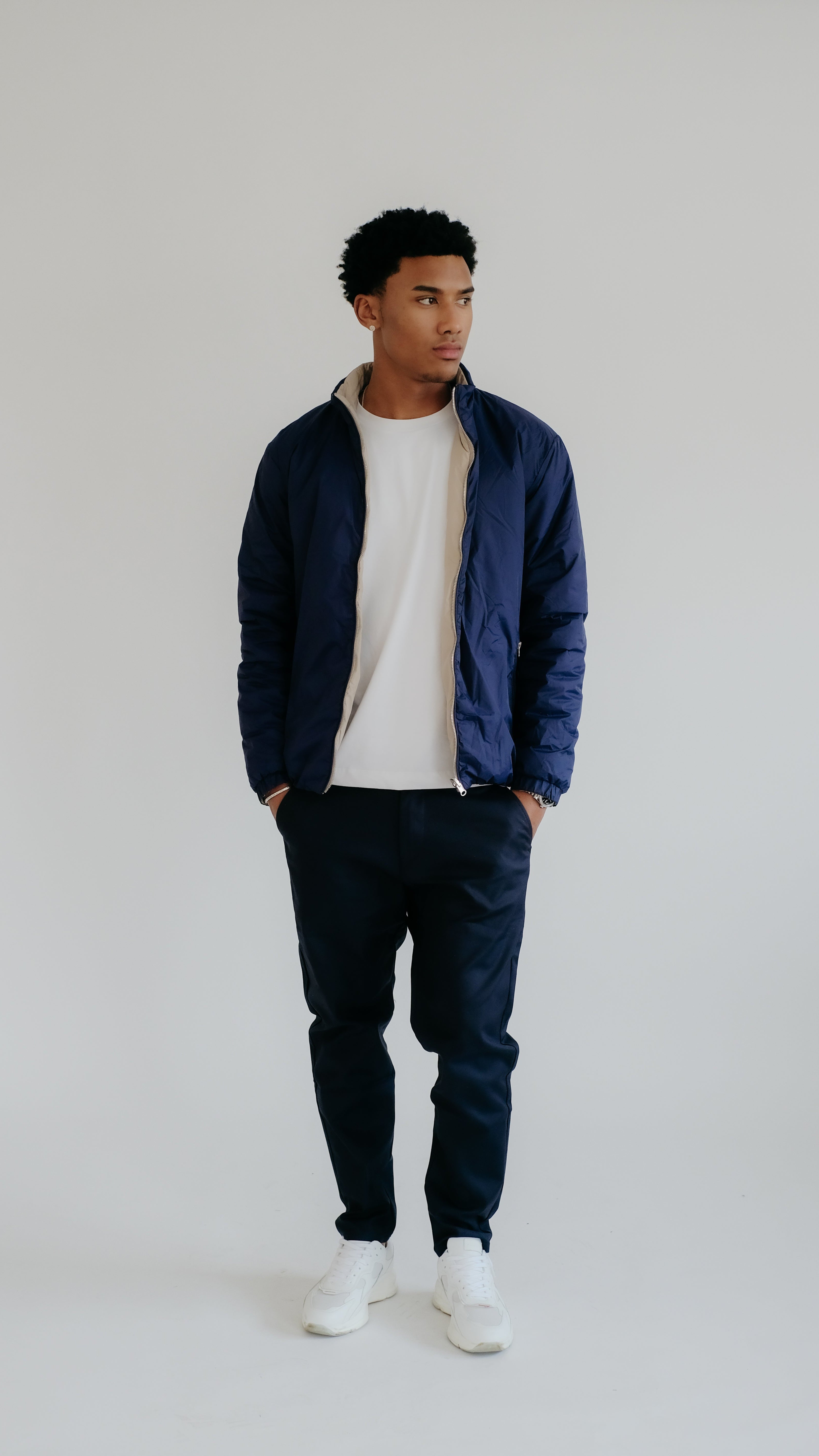 MILANO SIGNATURE REVERSIBLE JACKET - NAVY